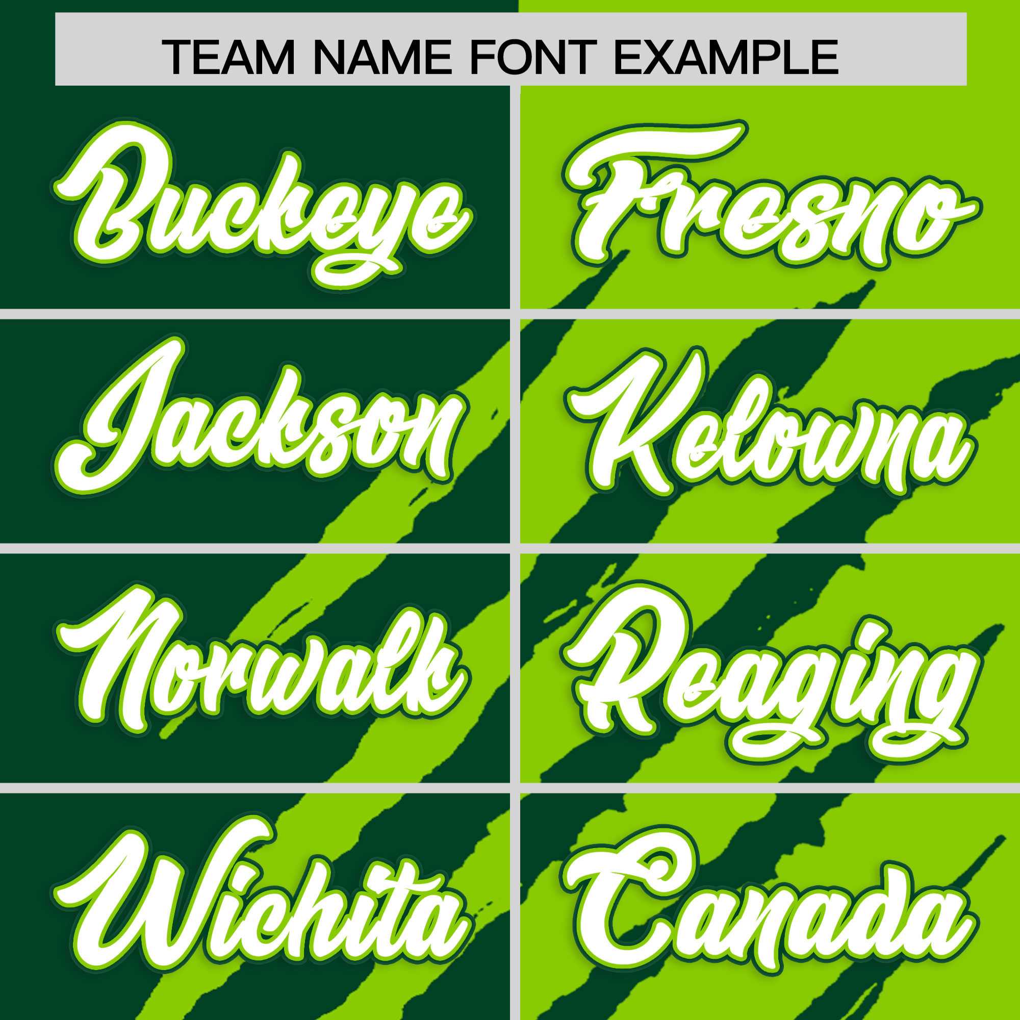 Custom Green Neon Green Split Tiger Claw Scratch Pattern Baseball Jersey