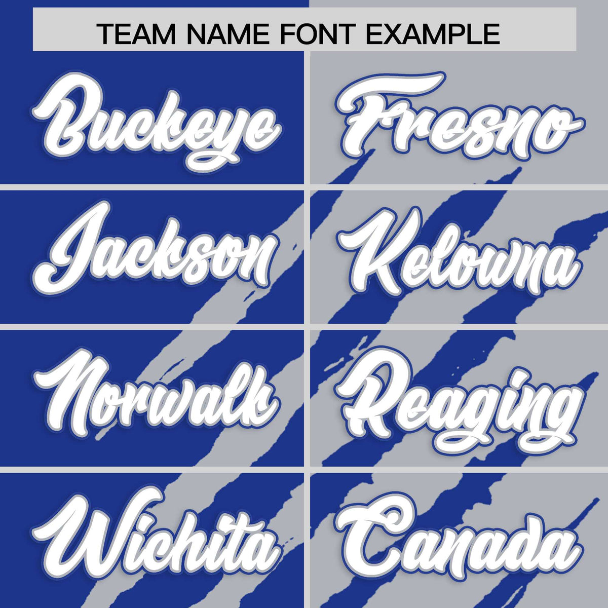 Custom Royal Blue Gray Split Tiger Claw Scratch Pattern Baseball Jersey