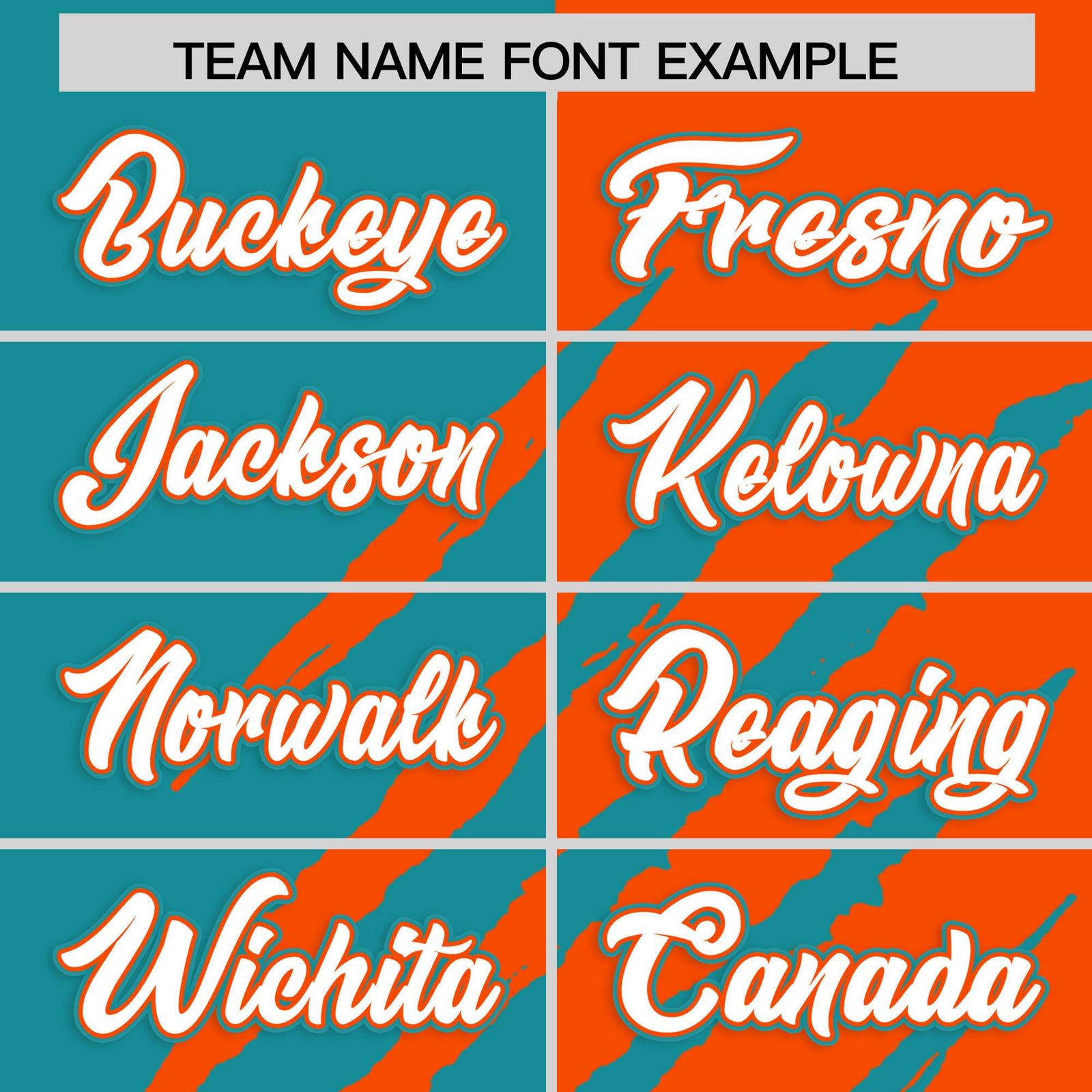 Custom Aqua Orange Split Tiger Claw Scratch Pattern Baseball Jersey