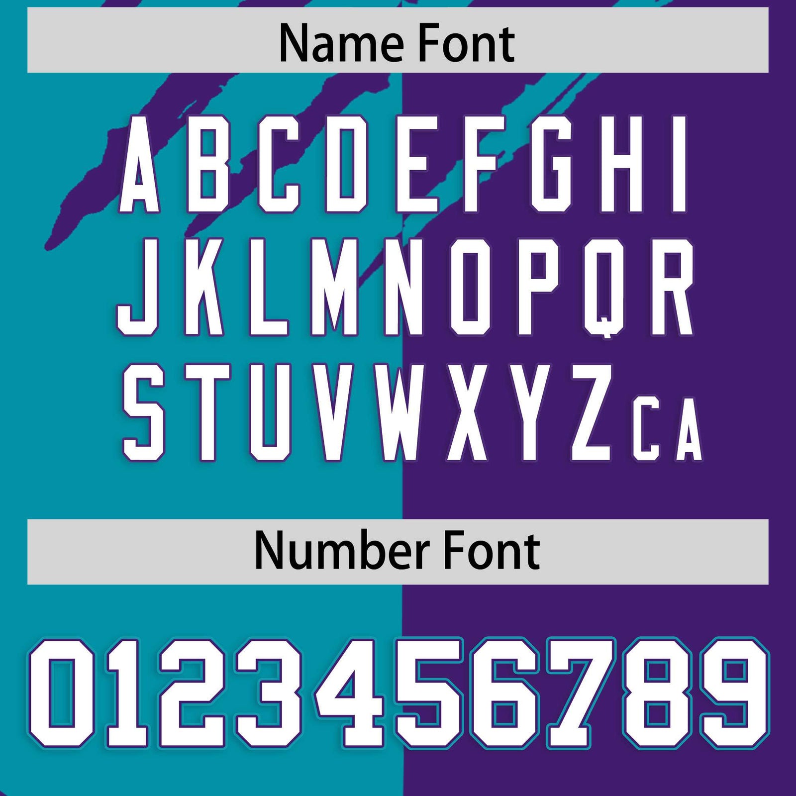 Custom Aqua Purple Split Tiger Claw Scratch Pattern Baseball Jersey