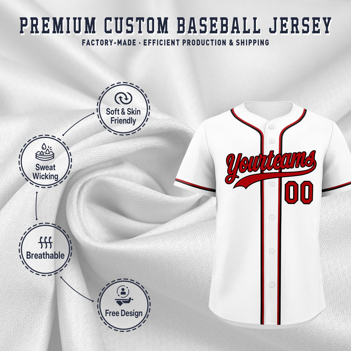 Custom Baseball Jersey Stitched Personalized Baseball Sports Uniform For Men Women Boy
