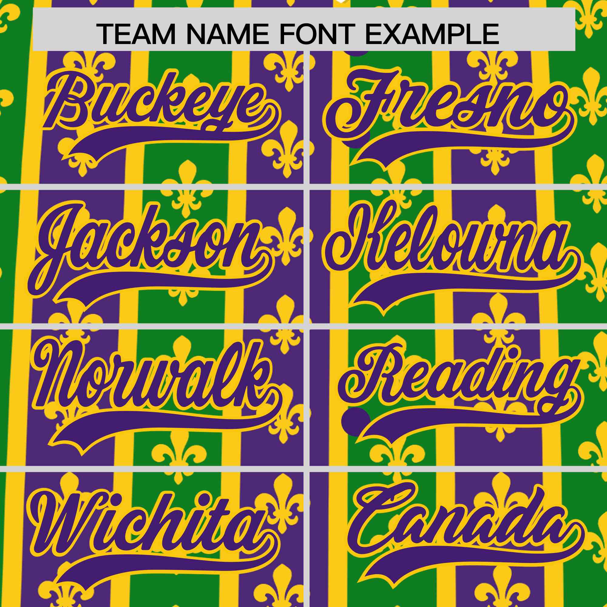 Custom Purple Kelly Green Gold Personalization Stripe Mardi Gras Authentic Baseball Jersey| KXKSHOP