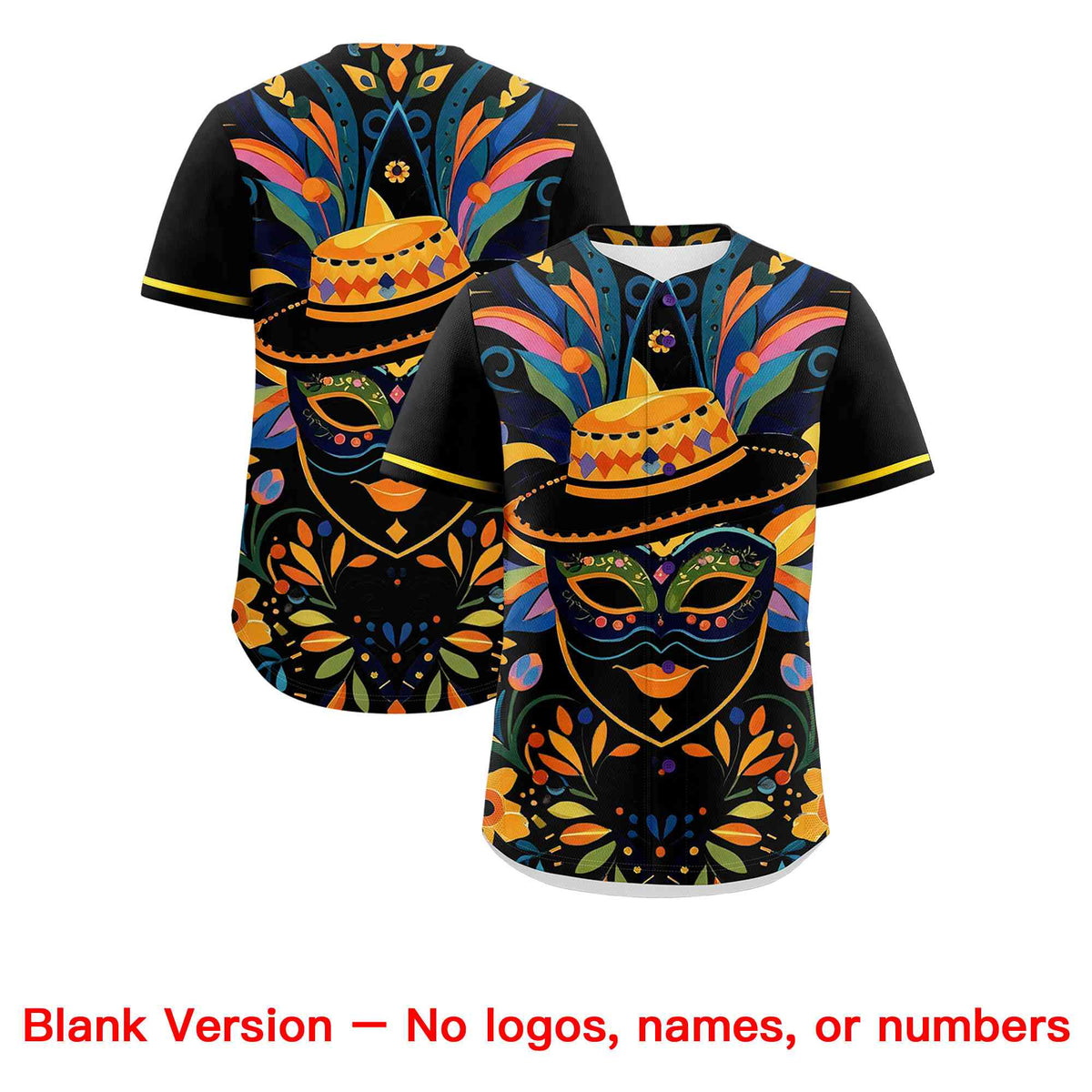 Custom Black Gold Personalization Graffiti Mardi Gras Authentic Baseball Jersey| KXKSHOP