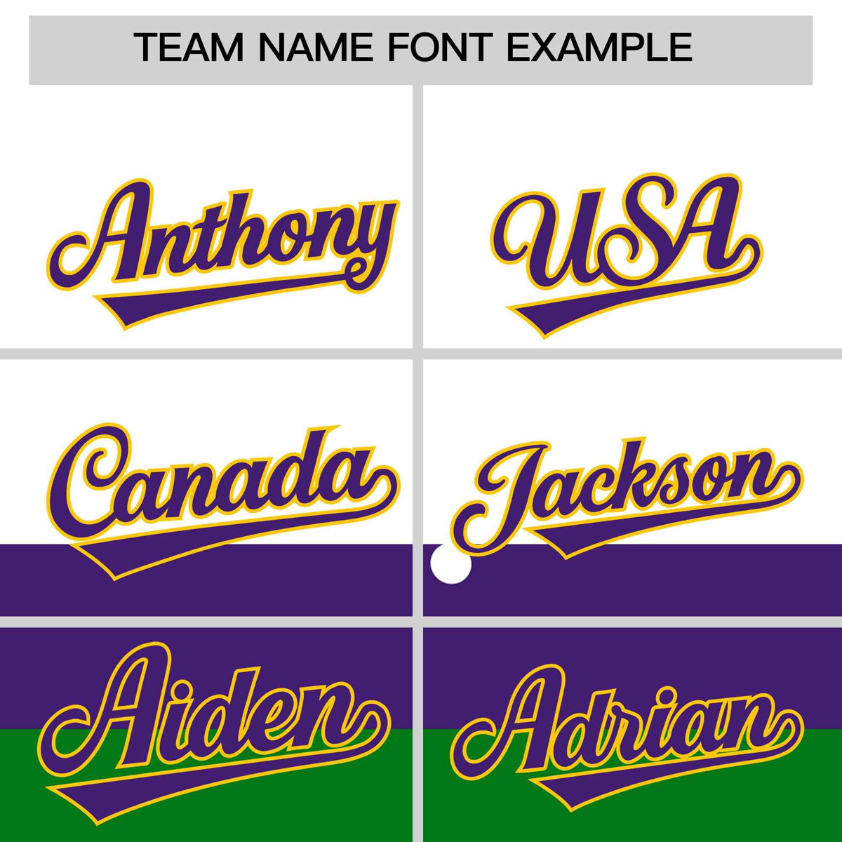 Custom White Purple Kelly Green Gold Personalization Mardi Gras Authentic Baseball Jersey| KXKSHOP