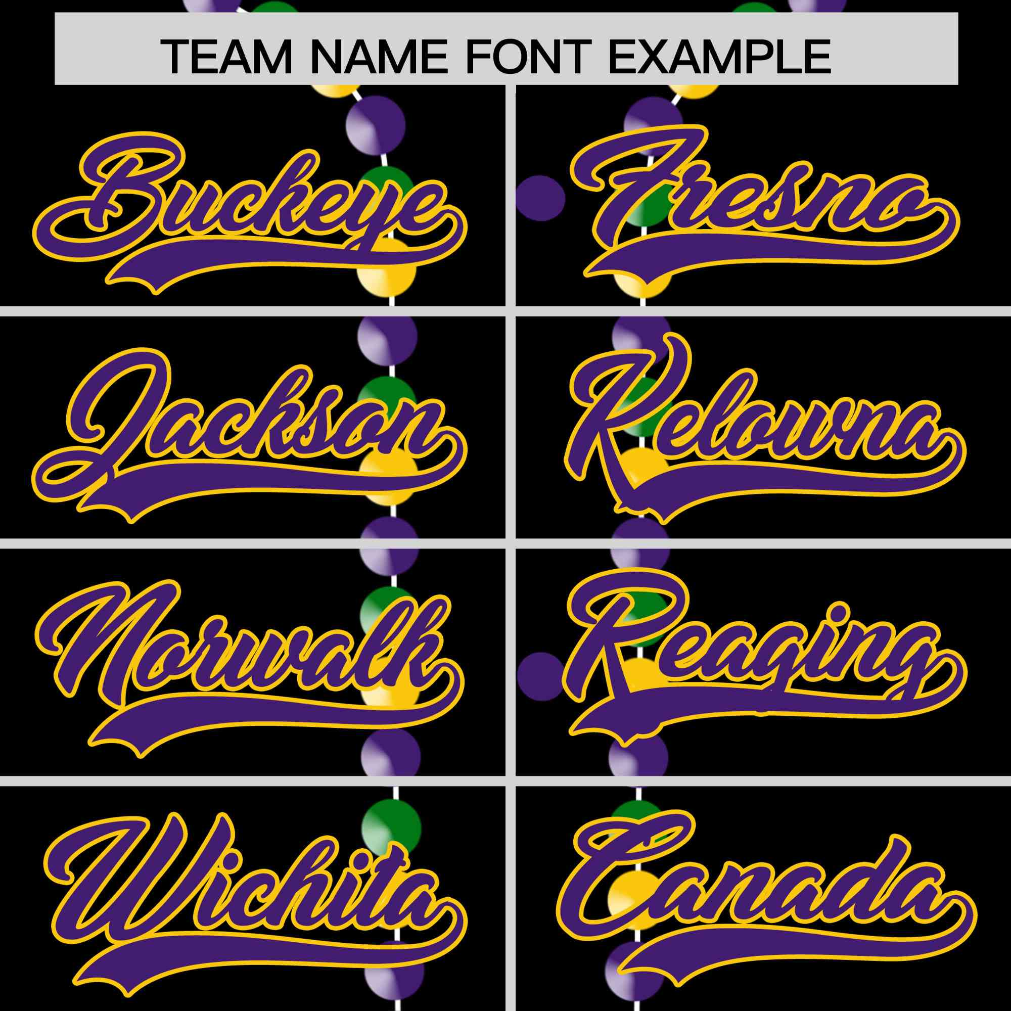 Custom Black Purple Gold Personalization Graffiti Mardi Gras Authentic Baseball Jersey| KXKSHOP