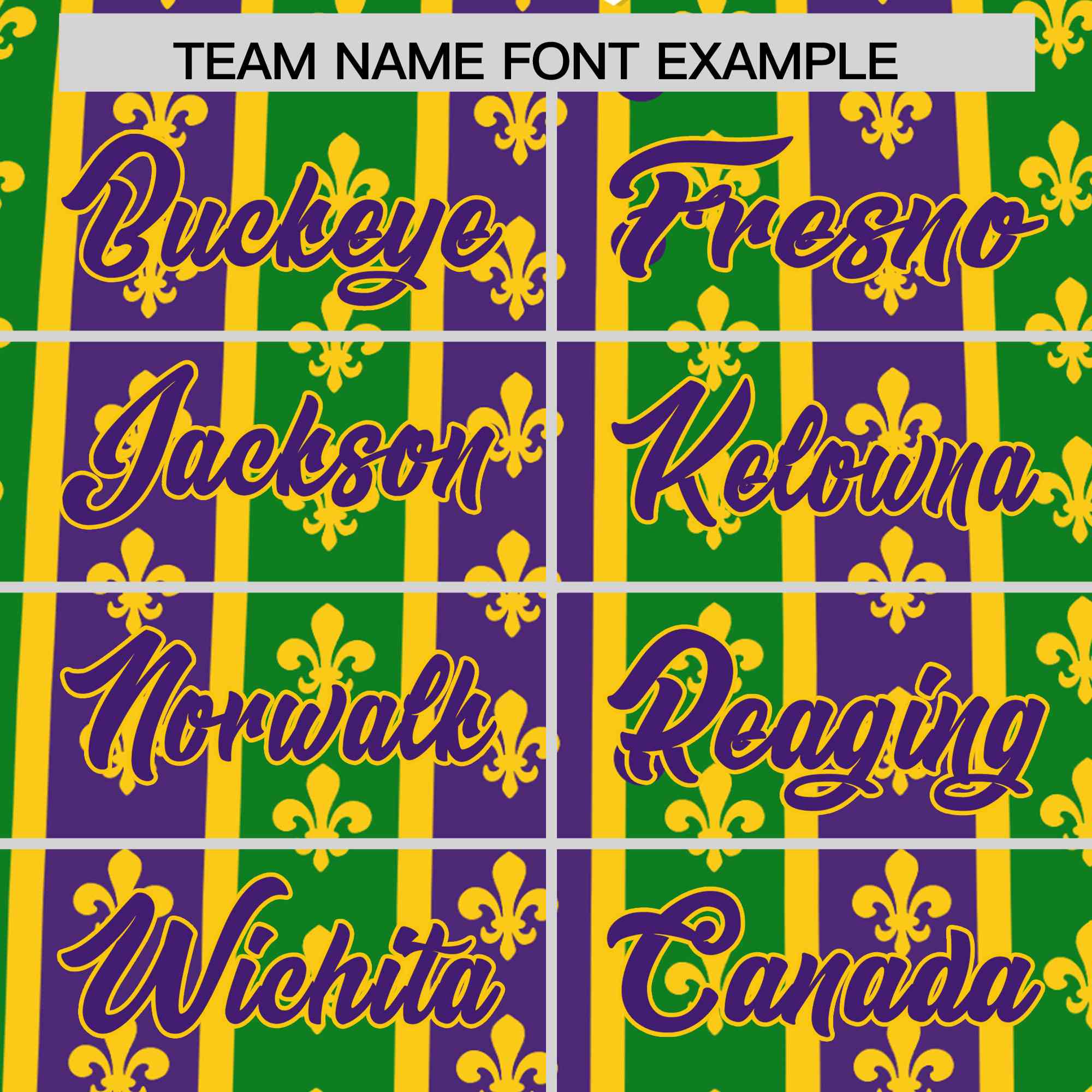 Custom Purple Kelly Green Gold Personalization Stripe Mardi Gras Authentic Baseball Jersey| KXKSHOP