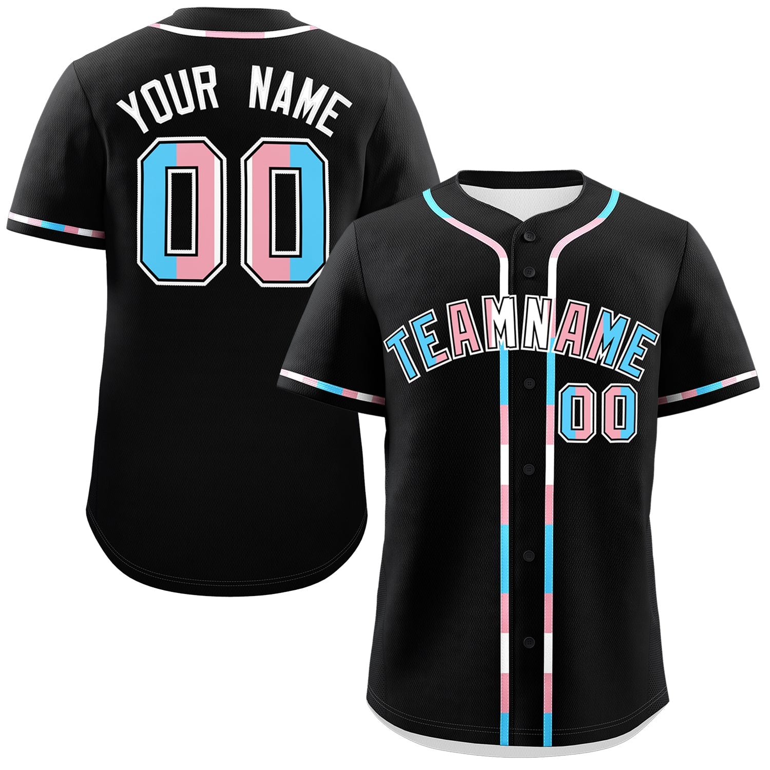 Custom Black Transgender For Pride Month Classic Style Baseball Jersey| KXKSHOP