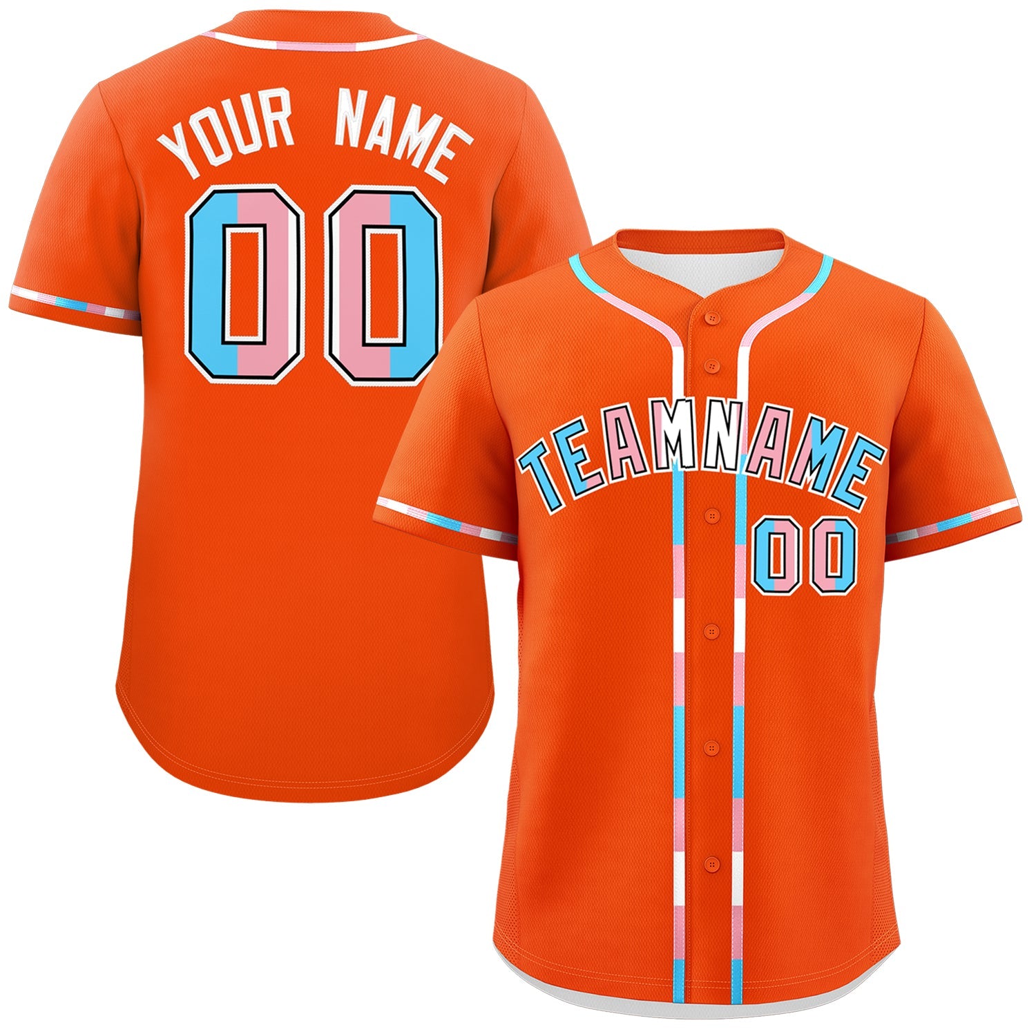 Custom Orange Transgender For Pride Month Classic Style Baseball Jersey| KXKSHOP