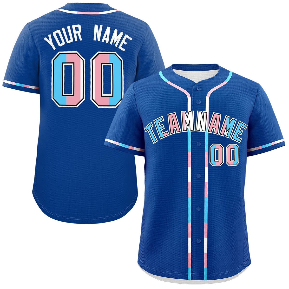 Custom Royal Blue Transgender For Pride Month Classic Style Baseball Jersey| KXKSHOP
