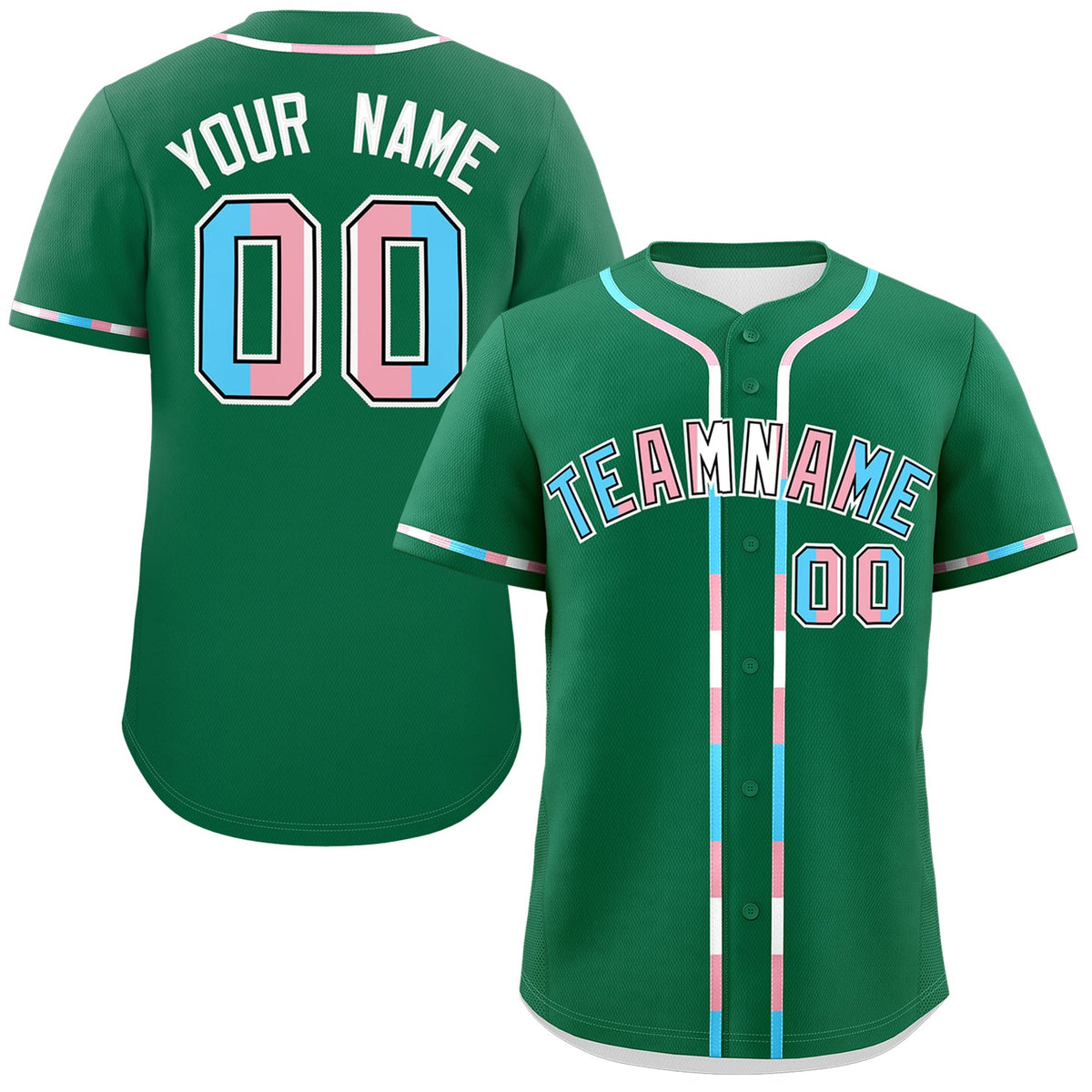 Custom Kelly Green Transgender For Pride Month Classic Style Baseball Jersey| KXKSHOP