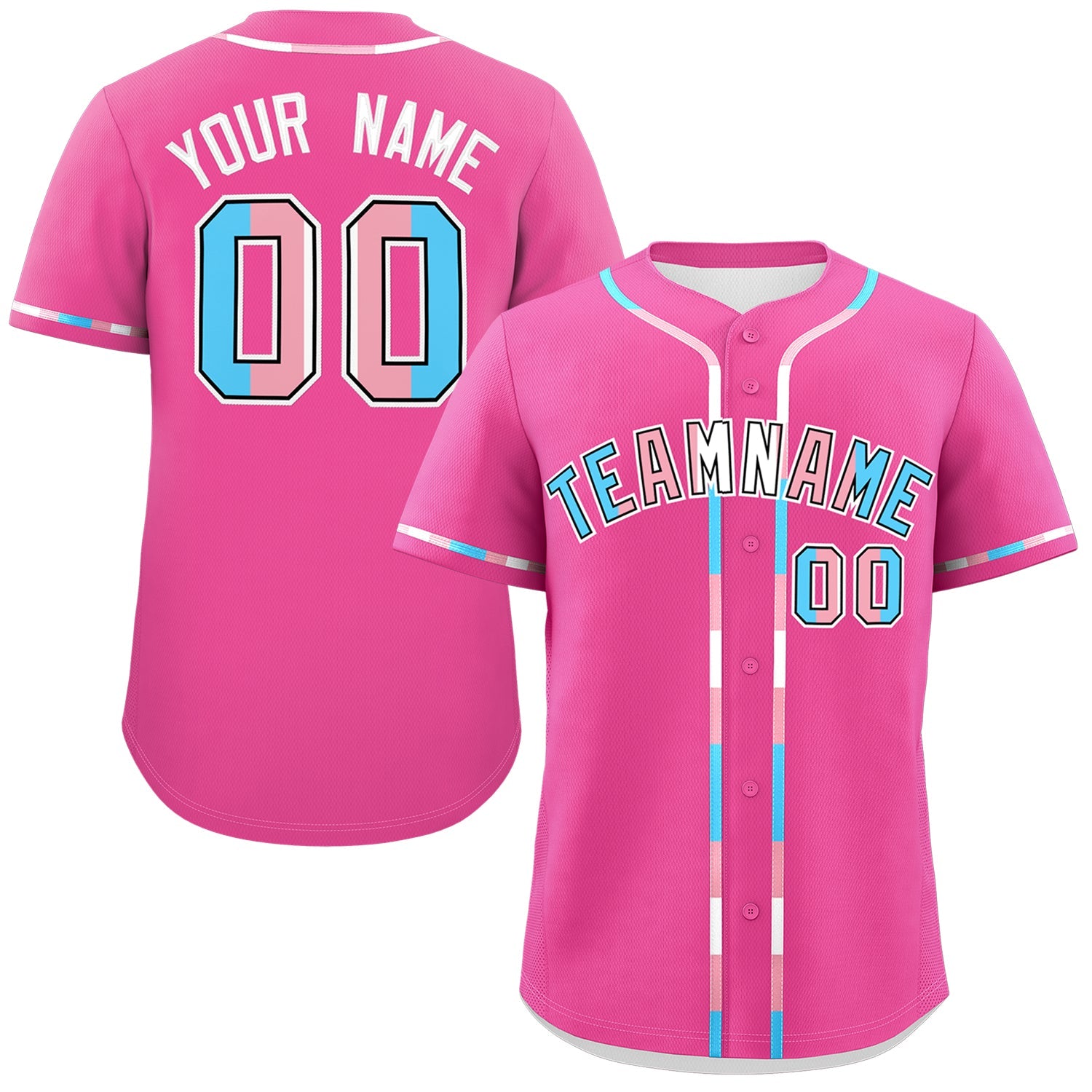 Custom Pink Transgender For Pride Month Classic Style Baseball Jersey| KXKSHOP