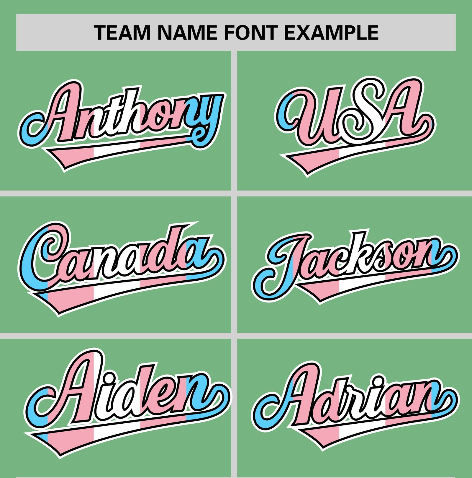 Custom Green Powder Blue White Transgender For Pride Month Classic Style Baseball Jersey| KXKSHOP