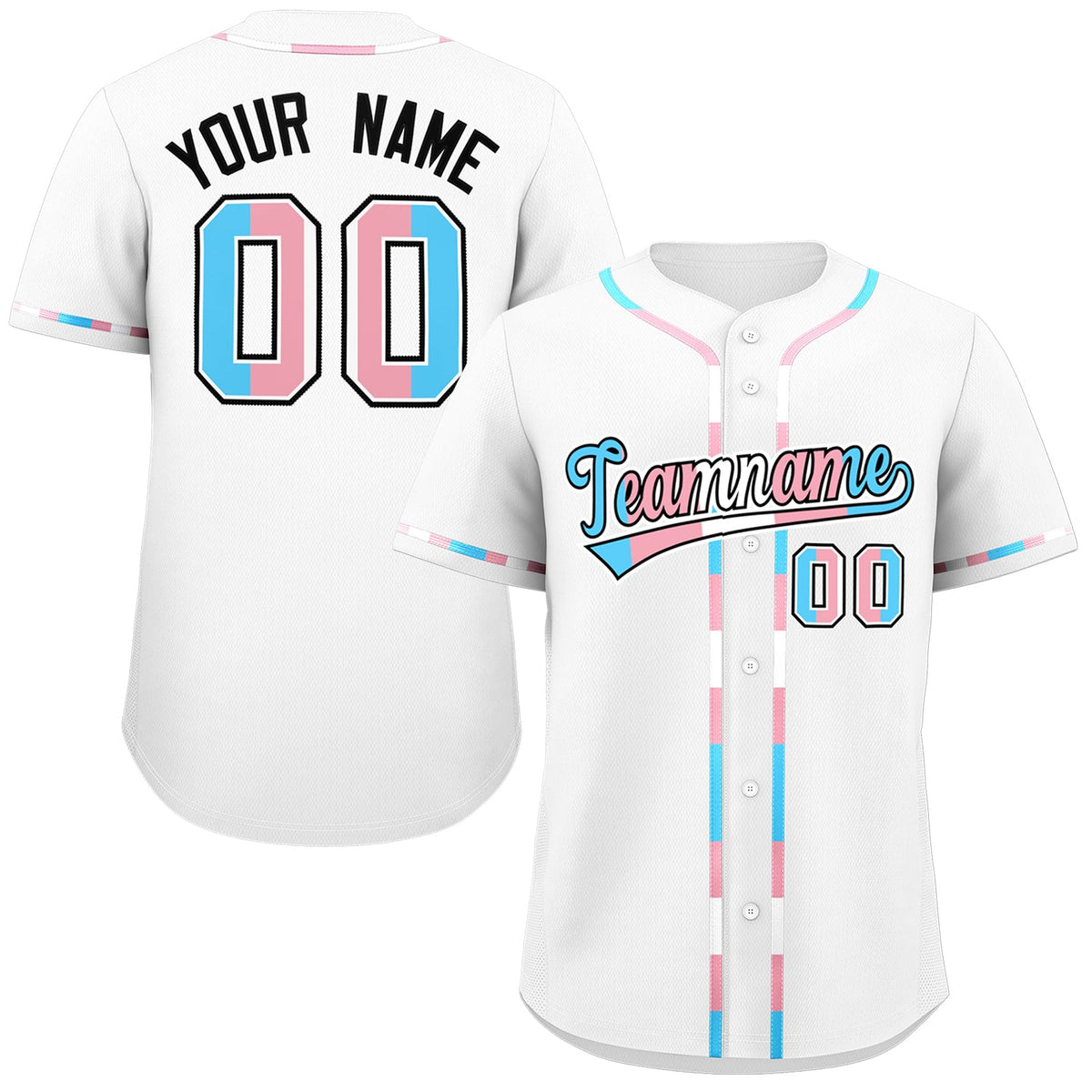 Custom White Transgender For Pride Month Classic Style Baseball Jersey| KXKSHOP