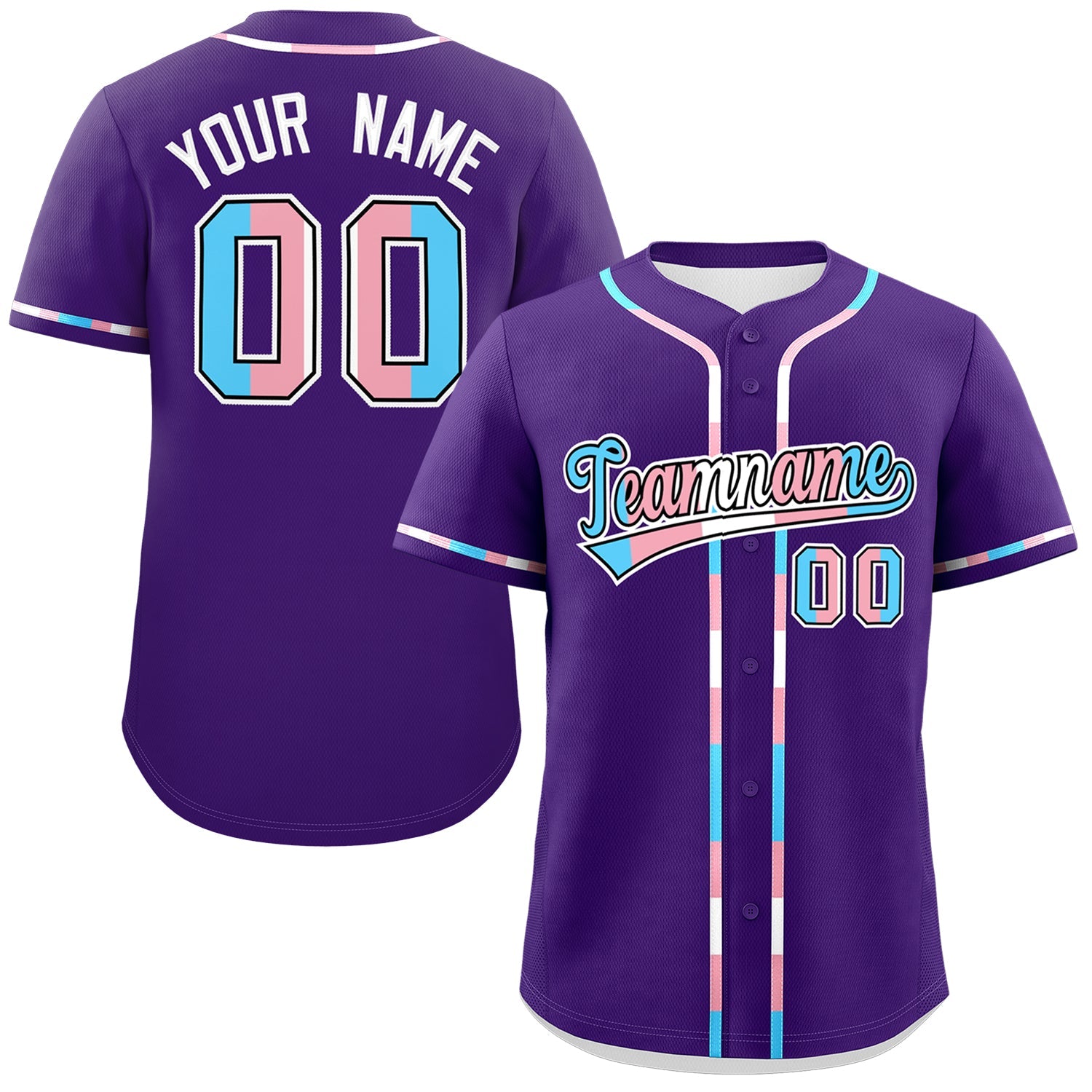 Custom Purple Transgender For Pride Month Classic Style Baseball Jersey| KXKSHOP