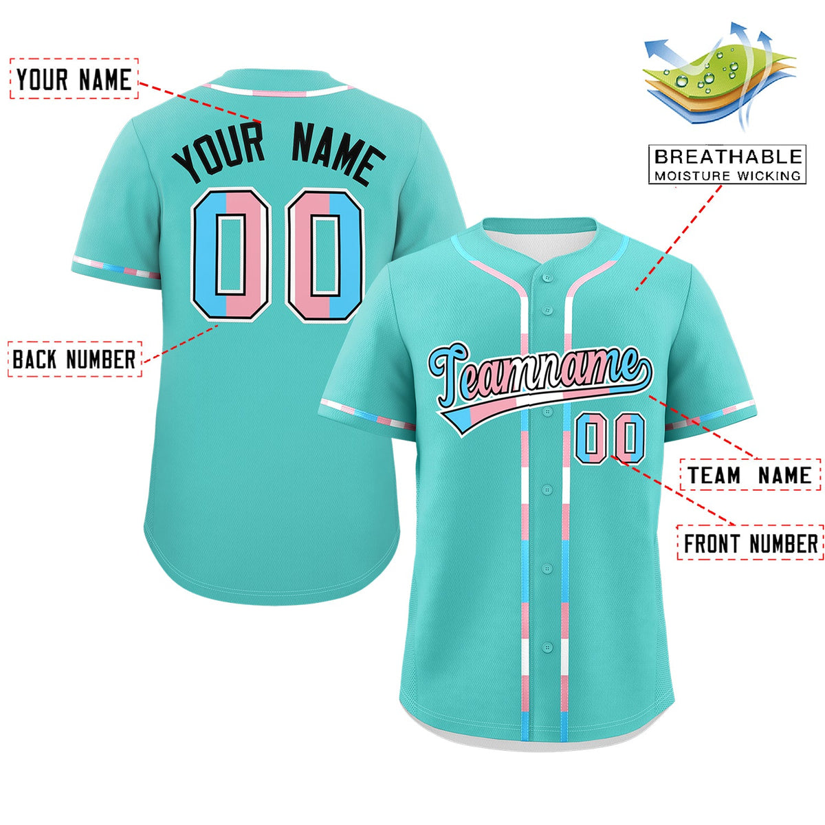 Custom Bright Green Transgender For Pride Month Classic Style Baseball Jersey| KXKSHOP