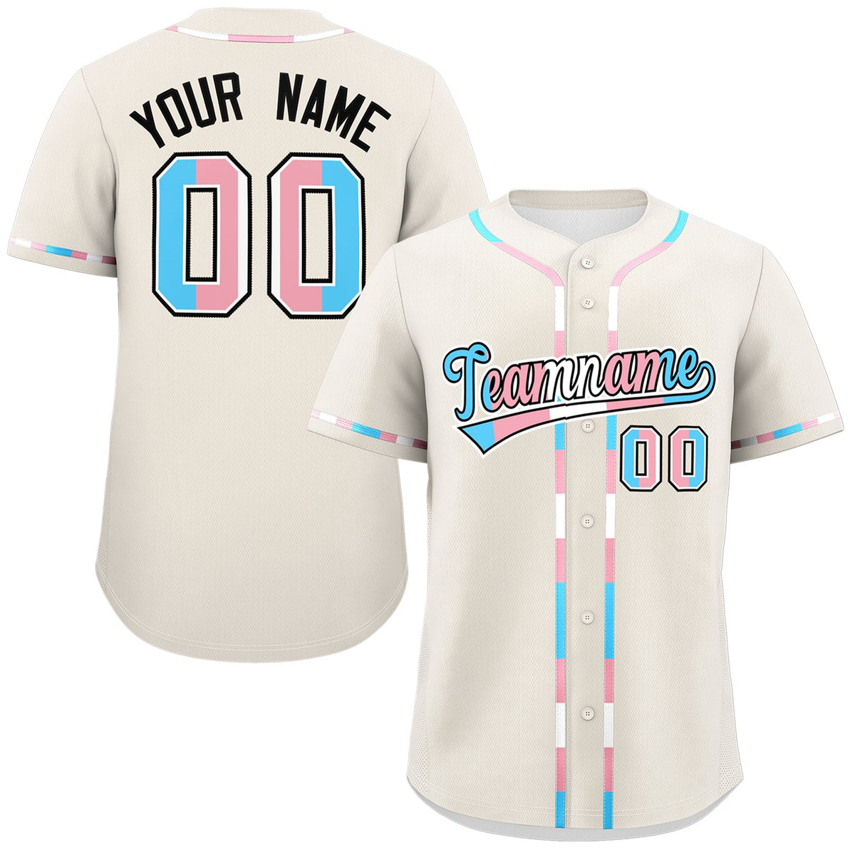 Custom Cream Transgender For Pride Month Classic Style Baseball Jersey| KXKSHOP