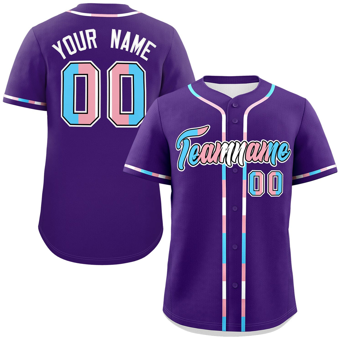 Custom Purple Transgender For Pride Month Classic Style Baseball Jersey| KXKSHOP