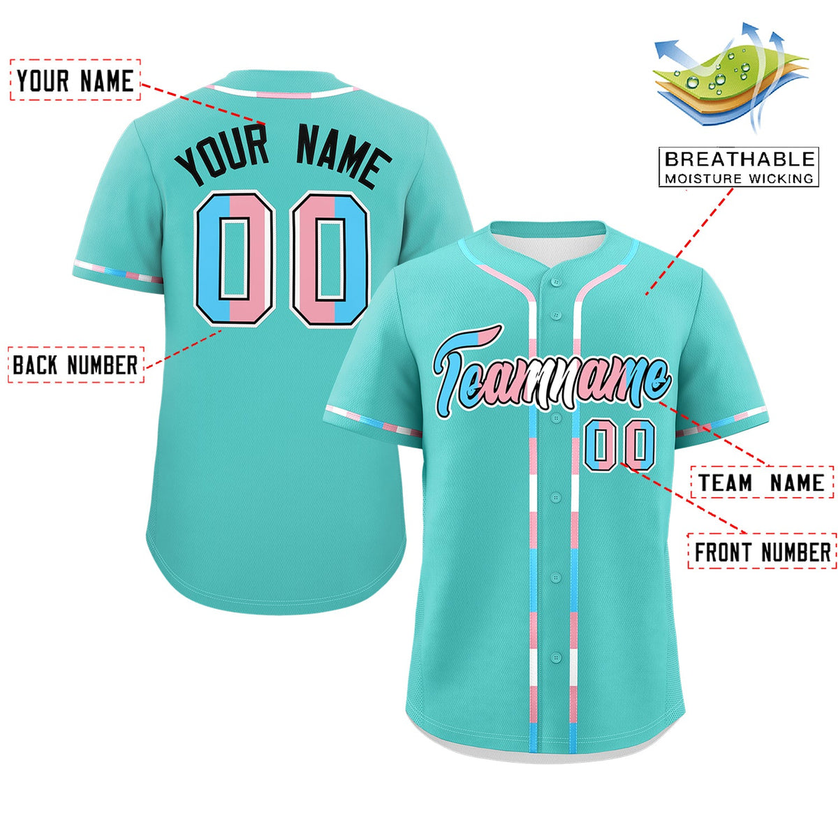 Custom Bright Green Transgender For Pride Month Classic Style Baseball Jersey| KXKSHOP