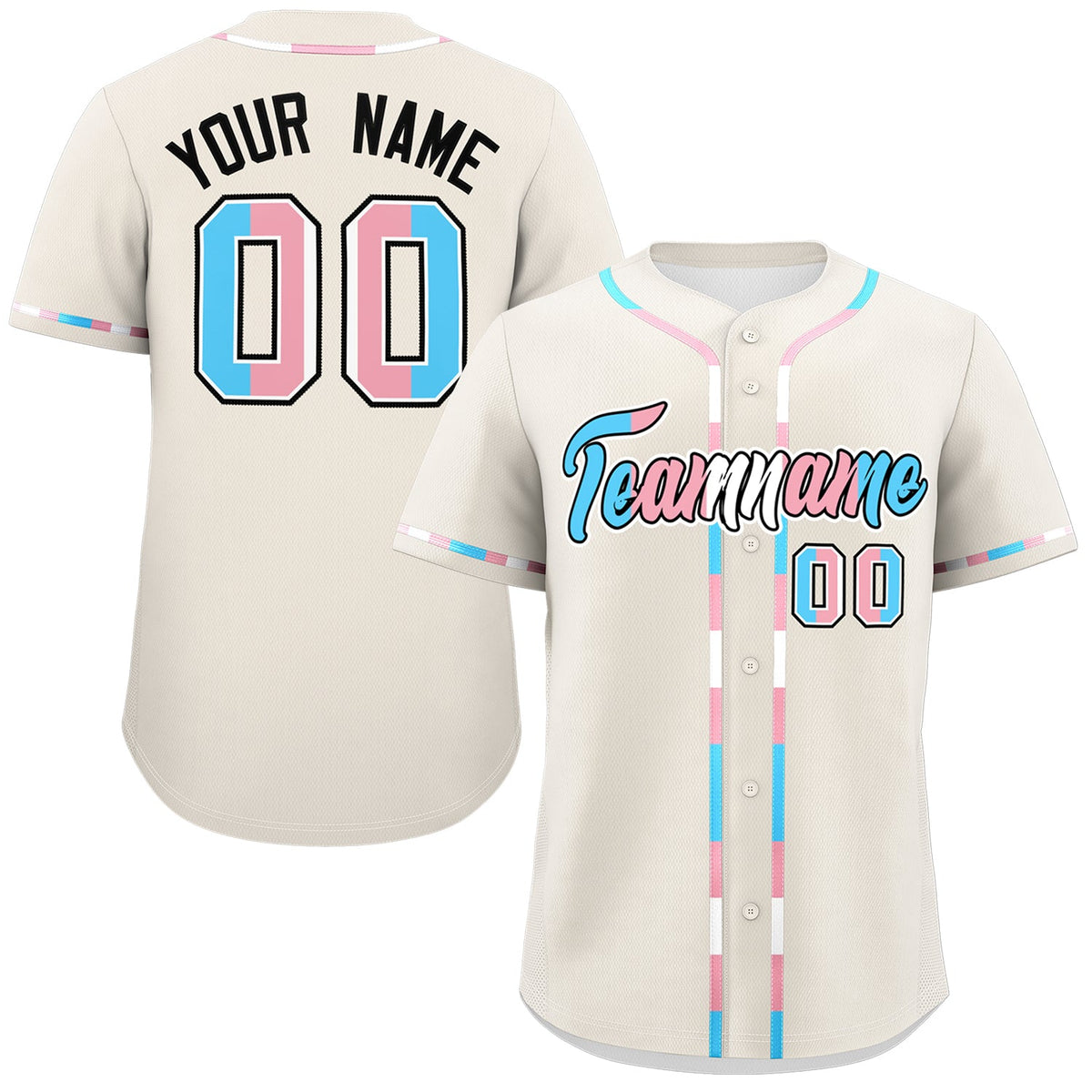 Custom Cream Transgender For Pride Month Classic Style Baseball Jersey| KXKSHOP