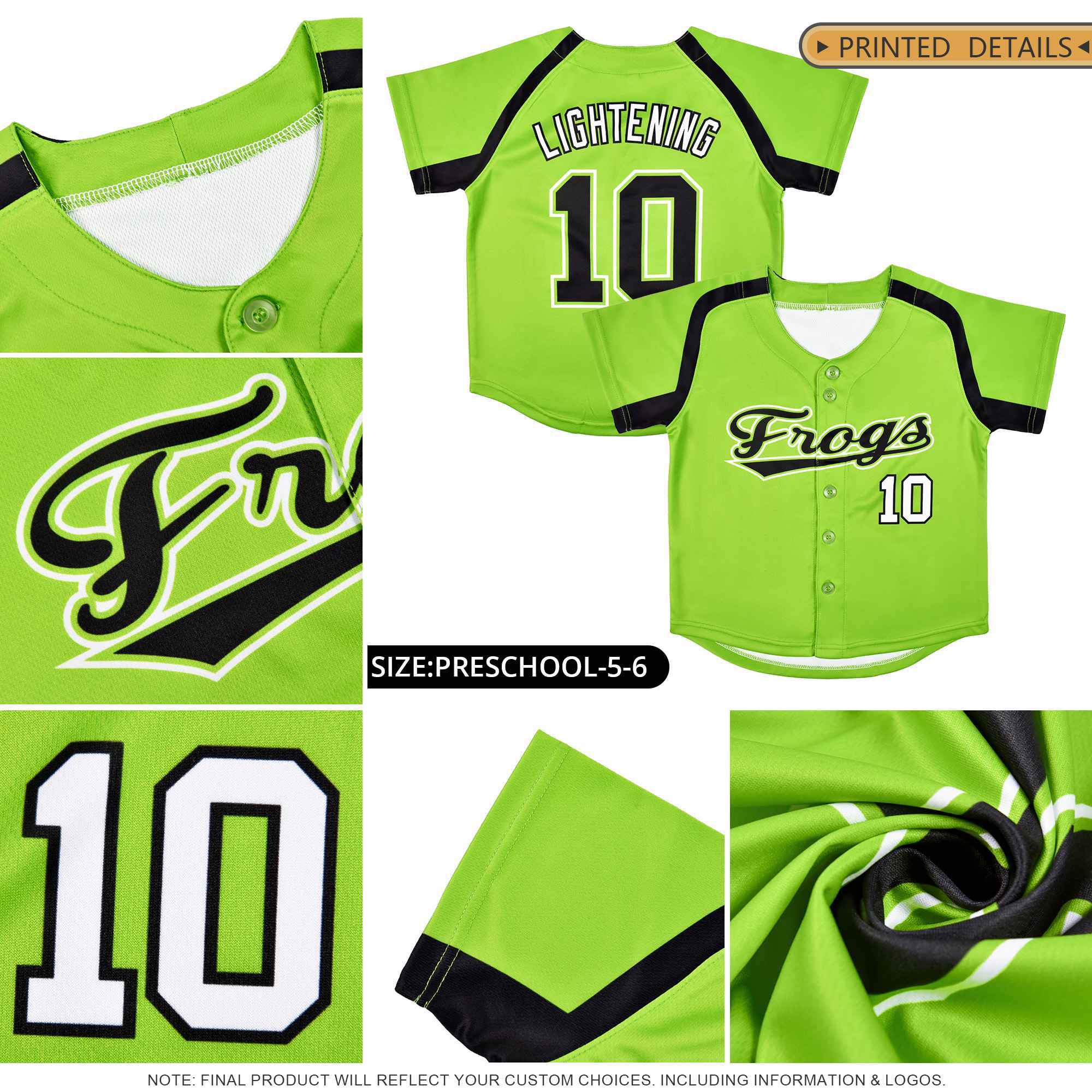 Custom Kelly Green Black Personalized Color Block Authentic Baseball Jersey
