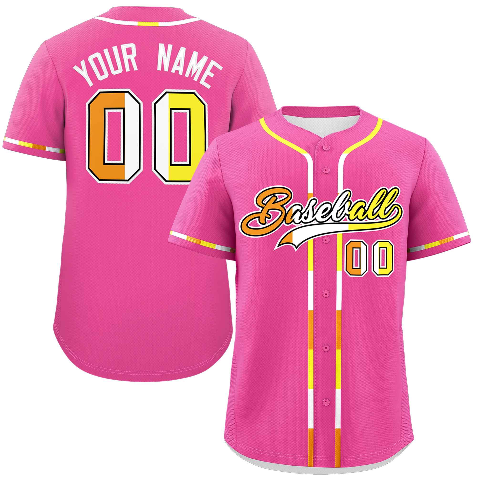 Custom Pink Maverique For Pride Month Classic Style Authentic Baseball Jersey