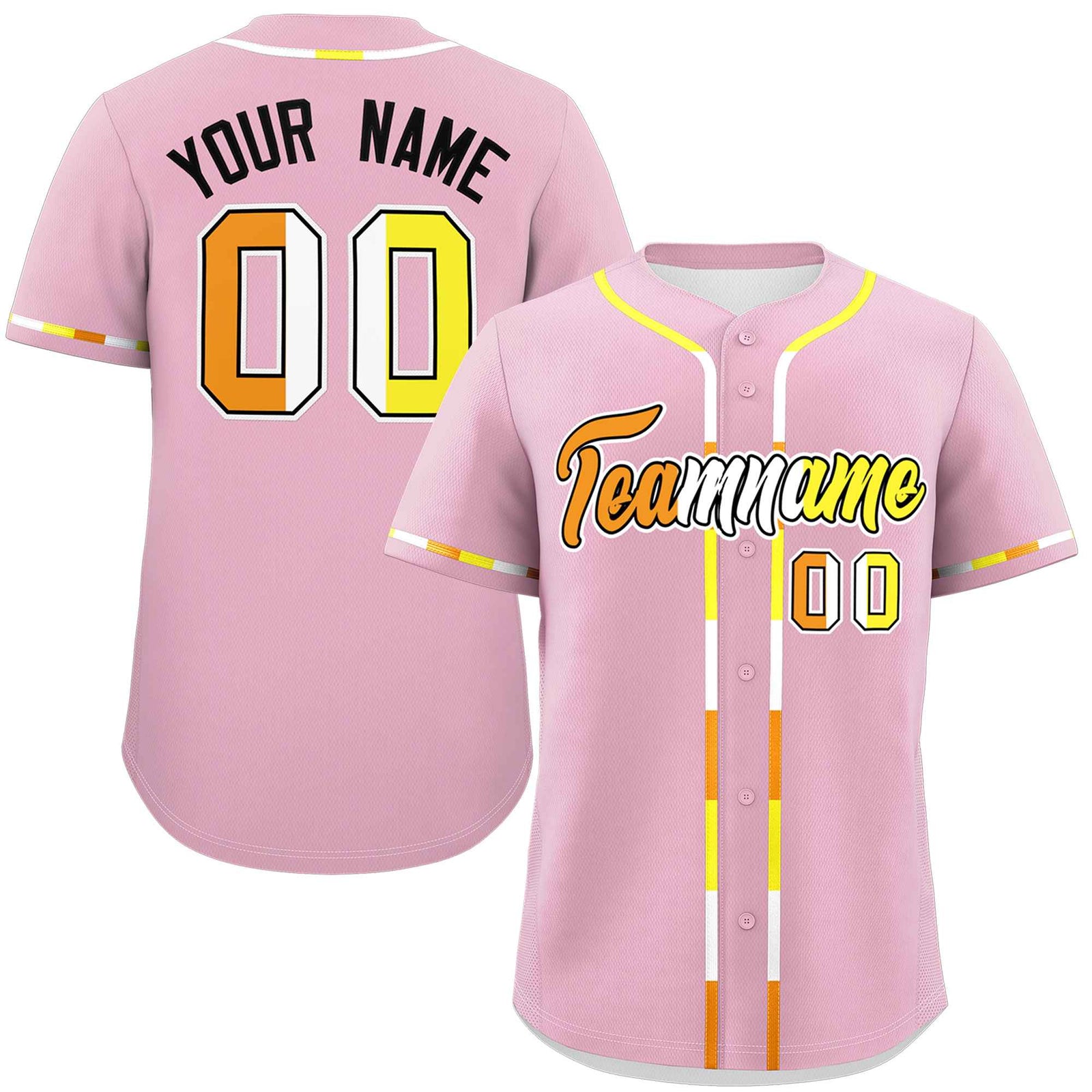 Custom Light Pink Maverique For Pride Month Classic Style Authentic Baseball Jersey