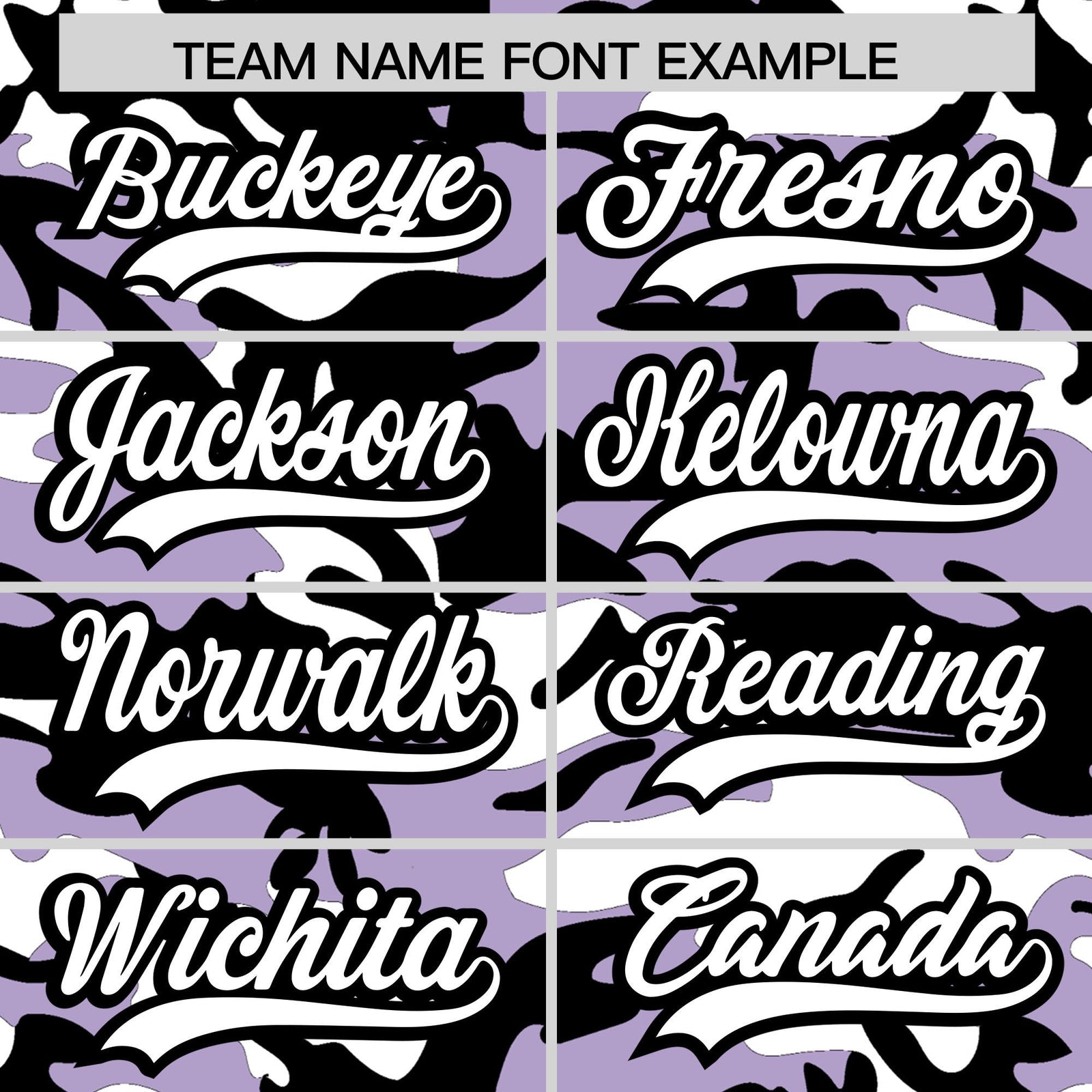 Custom Light Purple Black White Camo Gradient Fashion Baseball Jersey | Perfect for Training,Sublimation Printed & Stitched,Add Name and Numbern,Perfect for Teams | KXKSHOP