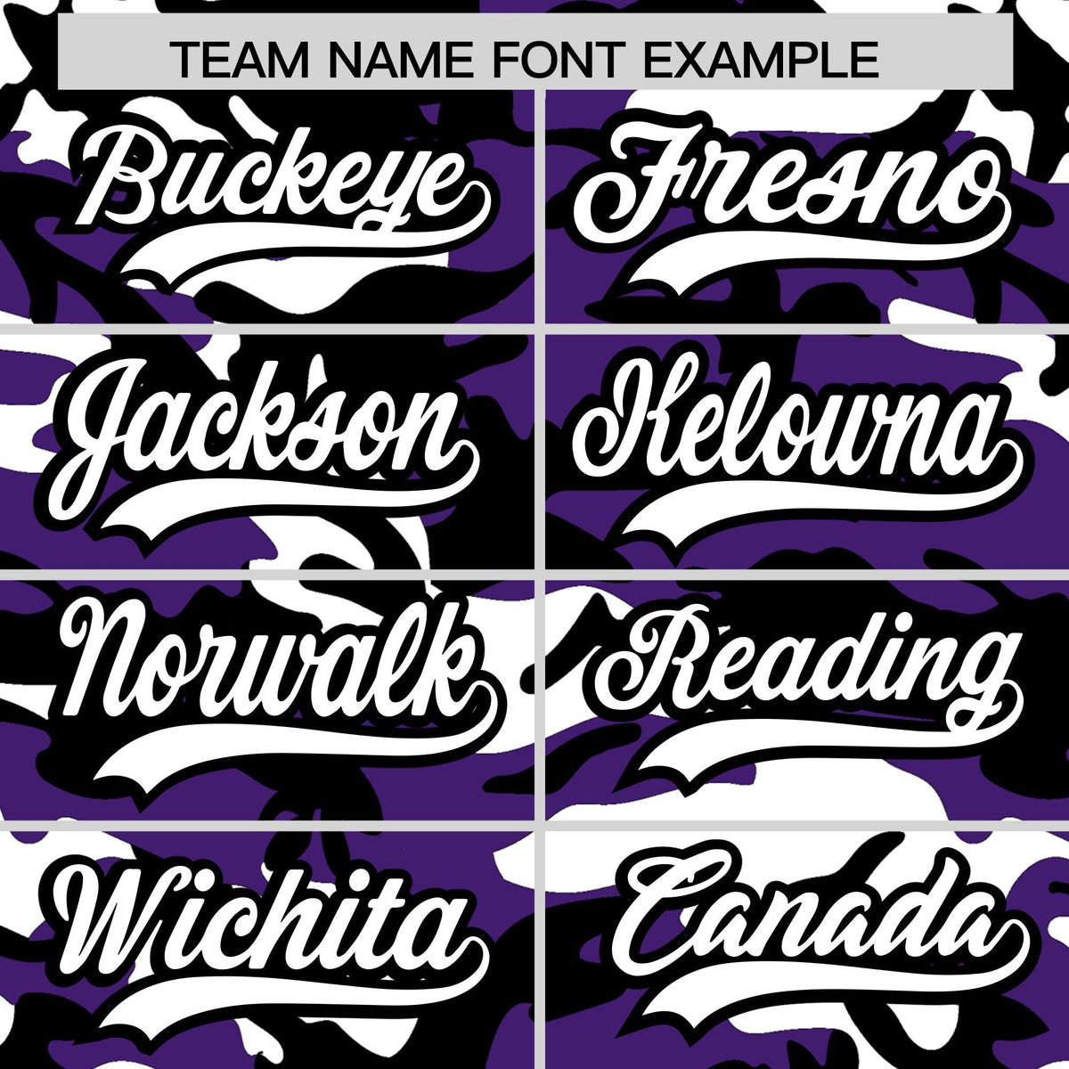 Custom Purple White Black Camo Gradient Fashion Baseball Jersey | Perfect for Training,Sublimation Printed &amp; Stitched,Add Name and Numbern,Perfect for Teams | KXKSHOP
