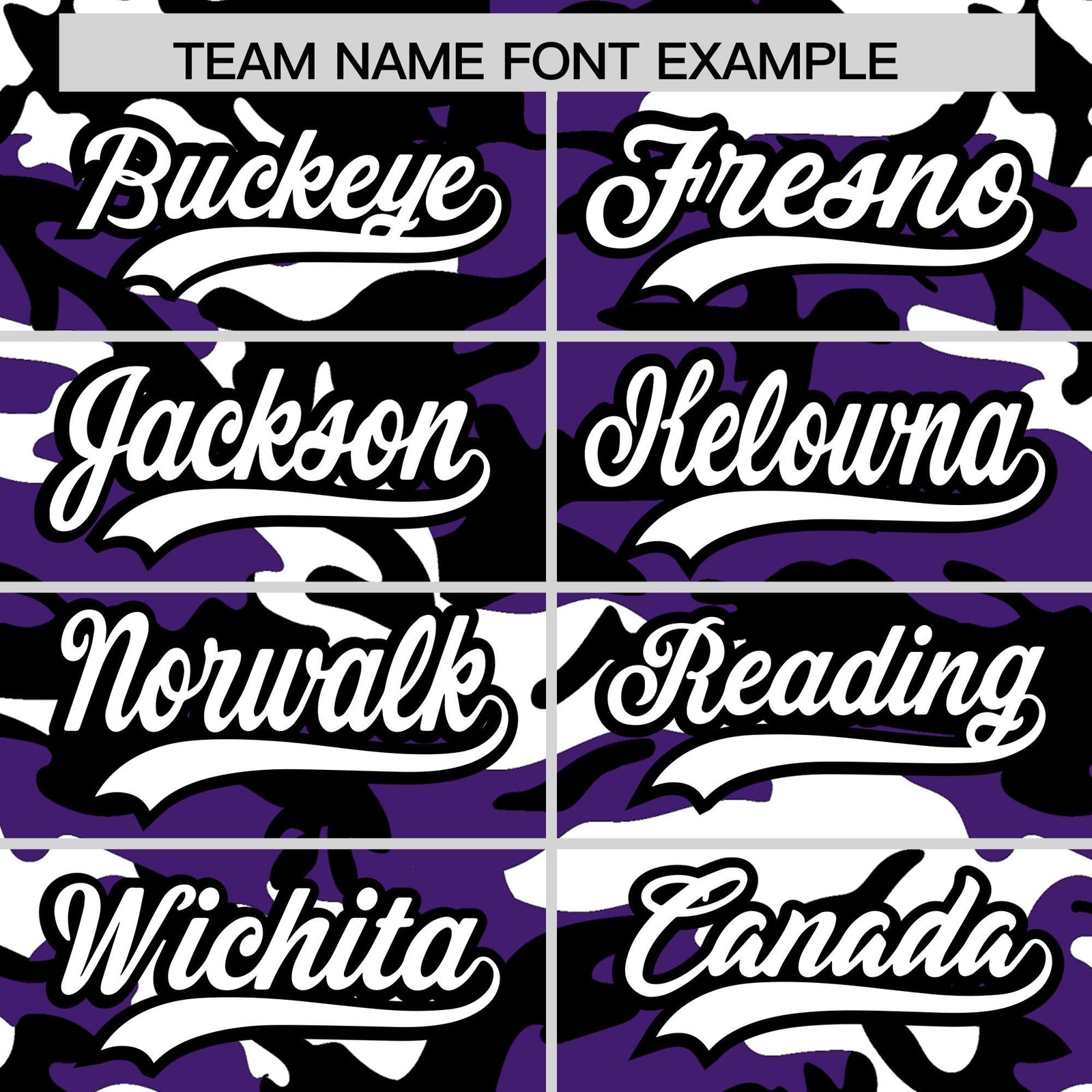 Custom Purple White Black Camo Gradient Fashion Baseball Jersey | Perfect for Training,Sublimation Printed & Stitched,Add Name and Numbern,Perfect for Teams | KXKSHOP