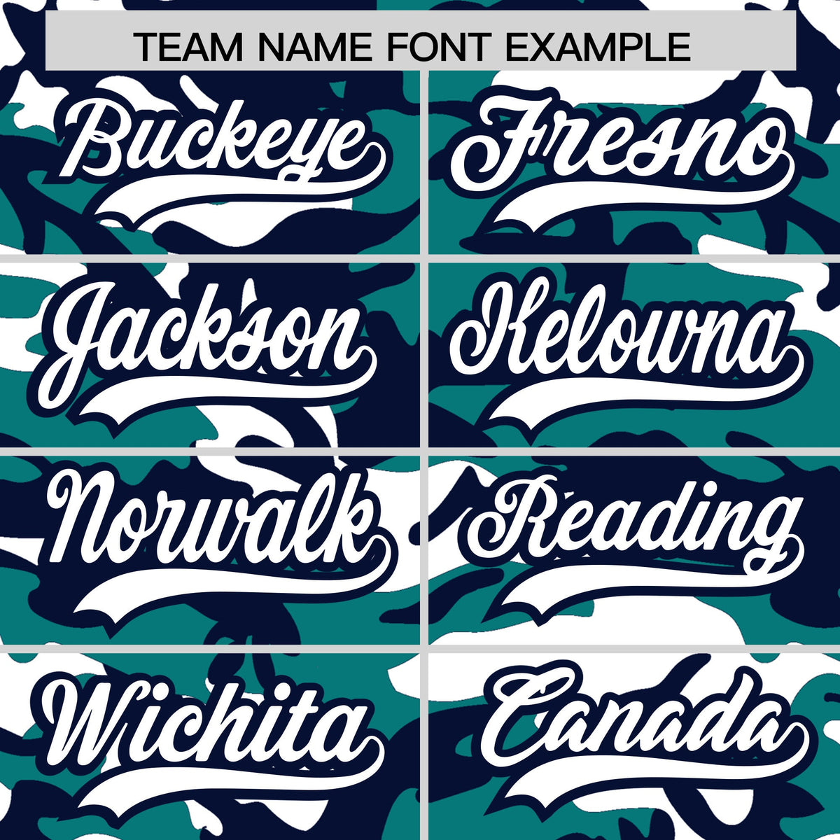 Custom Teal Navy White Camo Gradient Fashion Baseball Jersey | Perfect for Training,Sublimation Printed & Stitched,Add Name and Numbern,Perfect for Teams | KXKSHOP