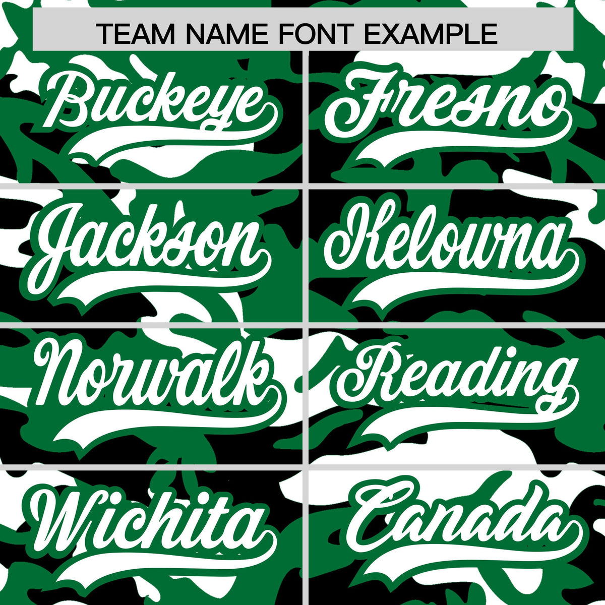 Custom Kelly Green Black White Camo Gradient Fashion Baseball Jersey | Perfect for Training,Sublimation Printed &amp; Stitched,Add Name and Numbern,Perfect for Teams | KXKSHOP