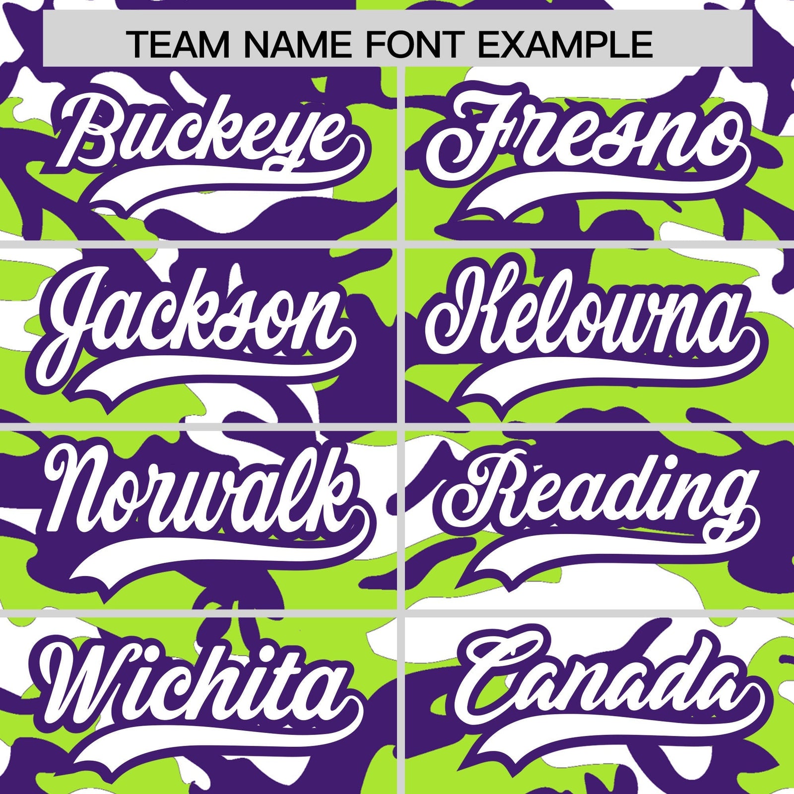Custom Neon Green Purple White Camo Gradient Fashion Baseball Jersey | Perfect for Training,Sublimation Printed & Stitched,Add Name and Numbern,Perfect for Teams | KXKSHOP