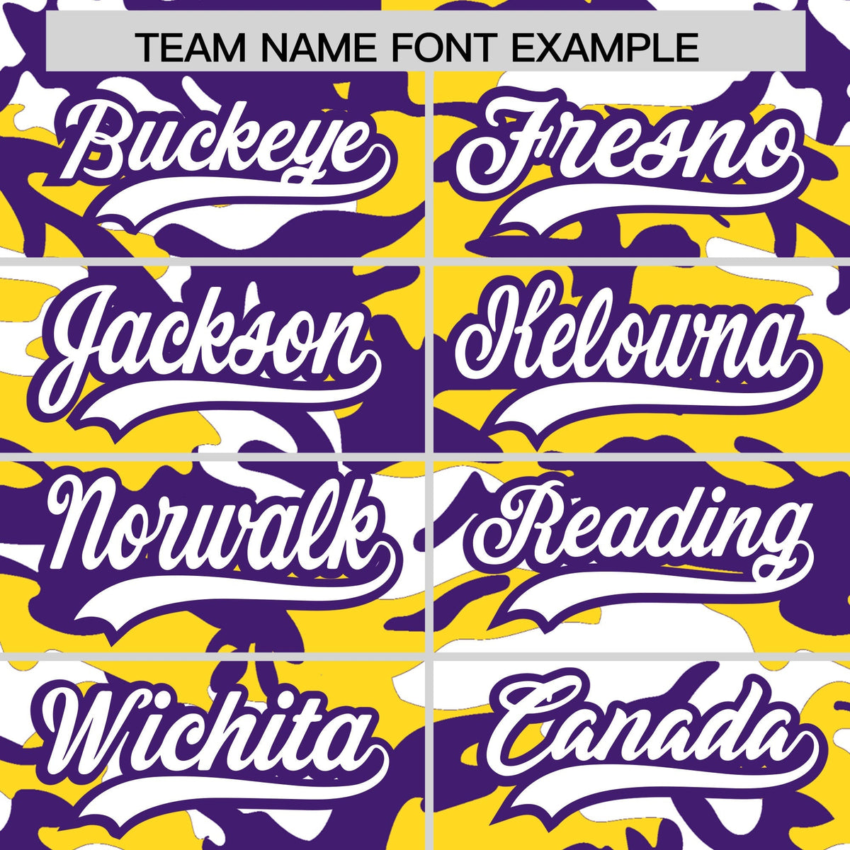 Custom Gold Purple White Camo Gradient Fashion Baseball Jersey | Perfect for Training,Sublimation Printed &amp; Stitched,Add Name and Numbern,Perfect for Teams | KXKSHOP