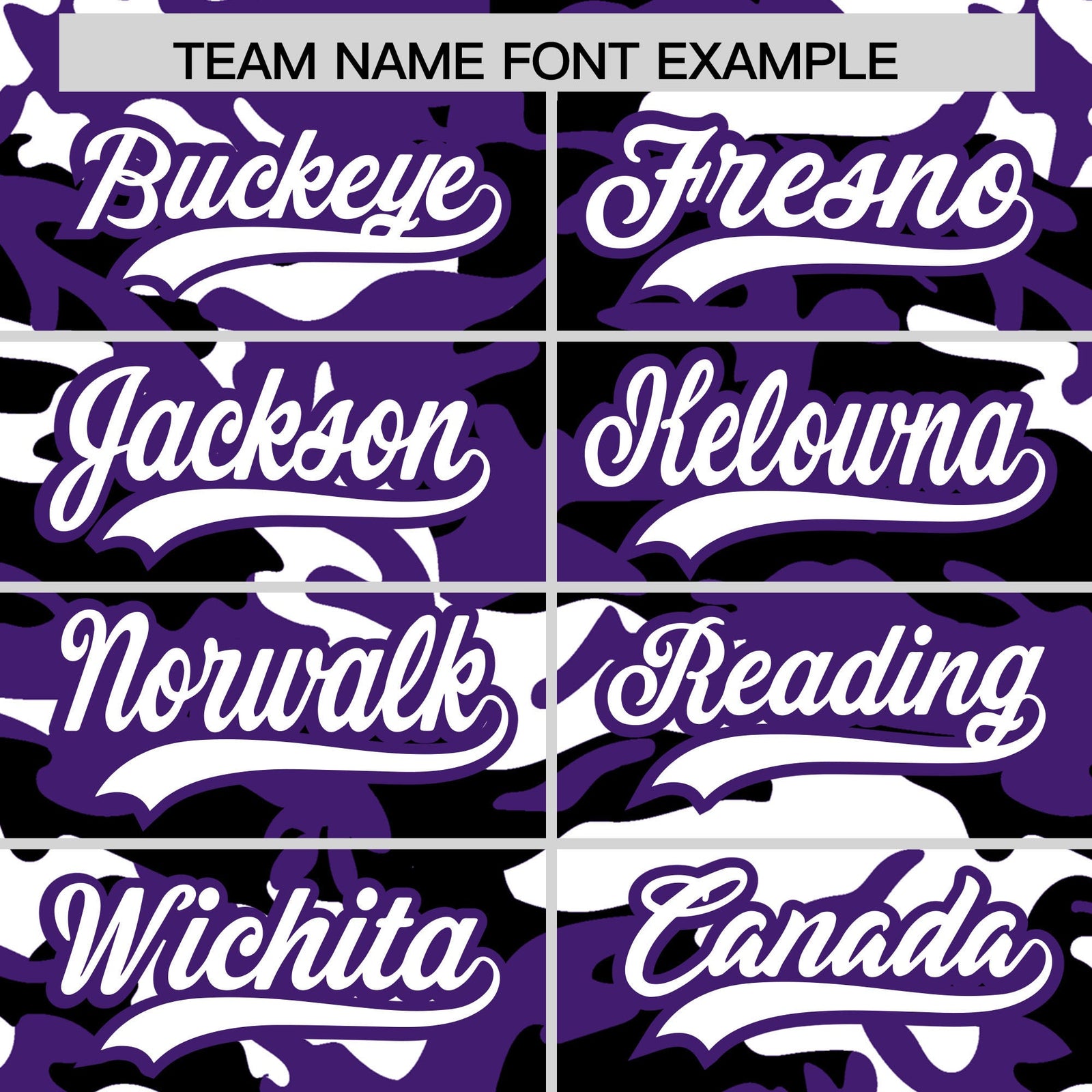 Custom Purple Black White Camo Gradient Fashion Baseball Jersey | Perfect for Training,Sublimation Printed & Stitched,Add Name and Numbern,Perfect for Teams | KXKSHOP