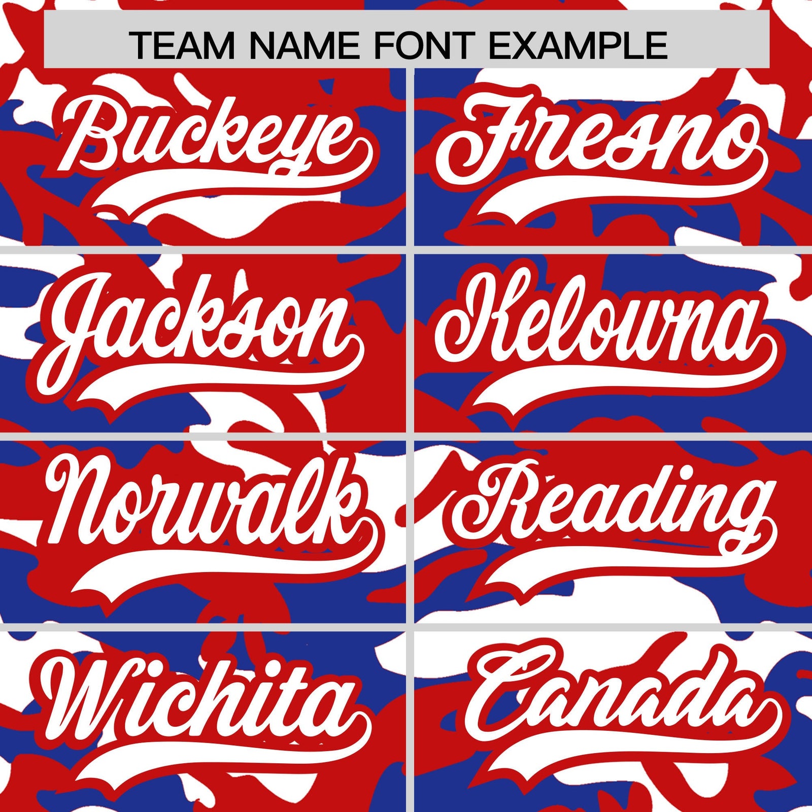 Custom Red Royal Blue White Camo Gradient Fashion Baseball Jersey | Perfect for Training,Sublimation Printed & Stitched,Add Name and Numbern,Perfect for Teams | KXKSHOP