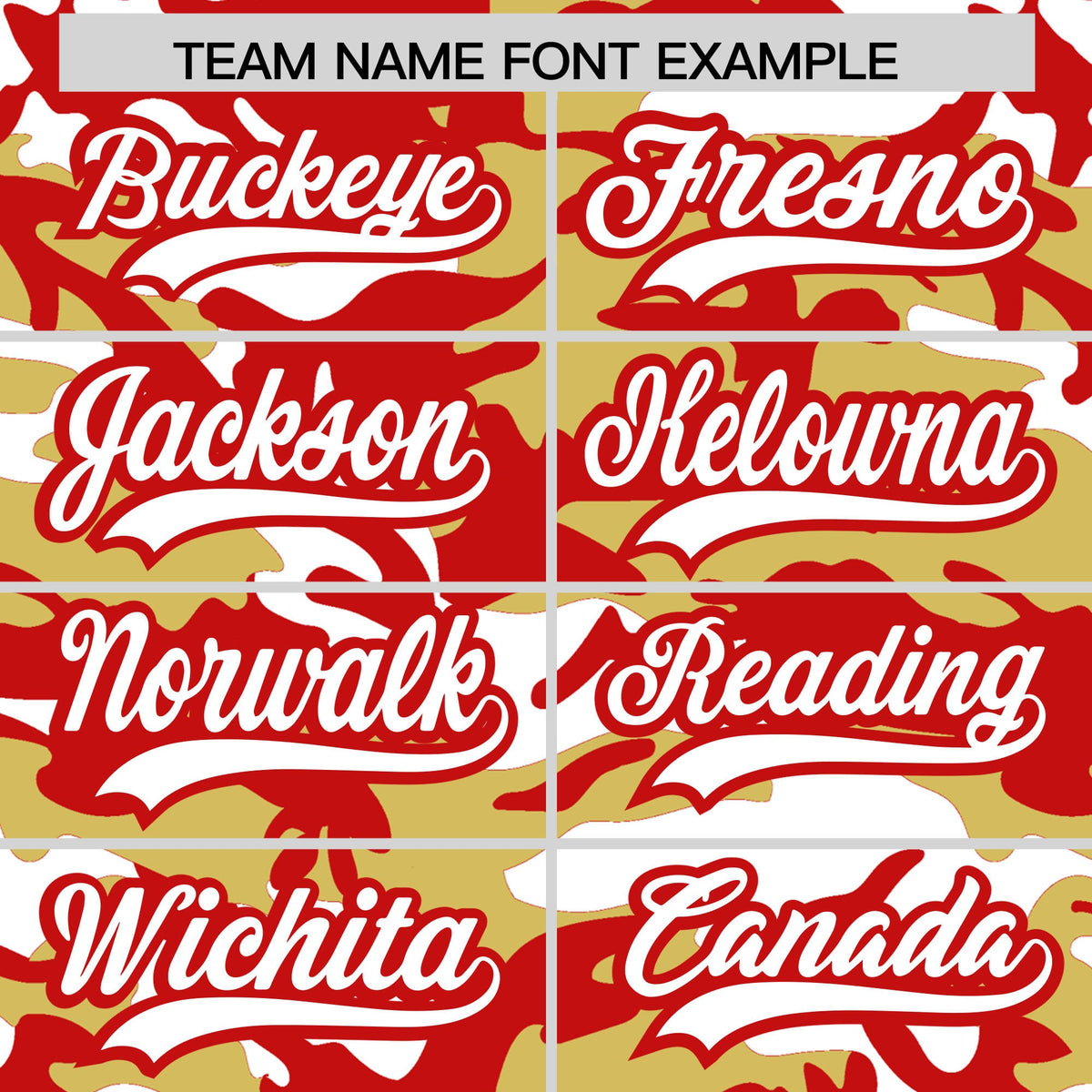 Custom Old Gold Red White Camo Gradient Fashion Baseball Jersey | Perfect for Training,Sublimation Printed &amp; Stitched,Add Name and Numbern,Perfect for Teams | KXKSHOP