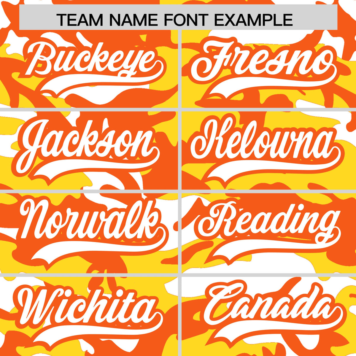 Custom Gold Orange White Camo Gradient Fashion Baseball Jersey | Perfect for Training,Sublimation Printed &amp; Stitched,Add Name and Numbern,Perfect for Teams | KXKSHOP