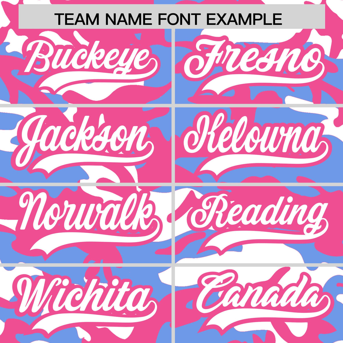 Custom Light Blue Pink White Camo Gradient Fashion Baseball Jersey | Perfect for Training,Sublimation Printed &amp; Stitched,Add Name and Numbern,Perfect for Teams | KXKSHOP