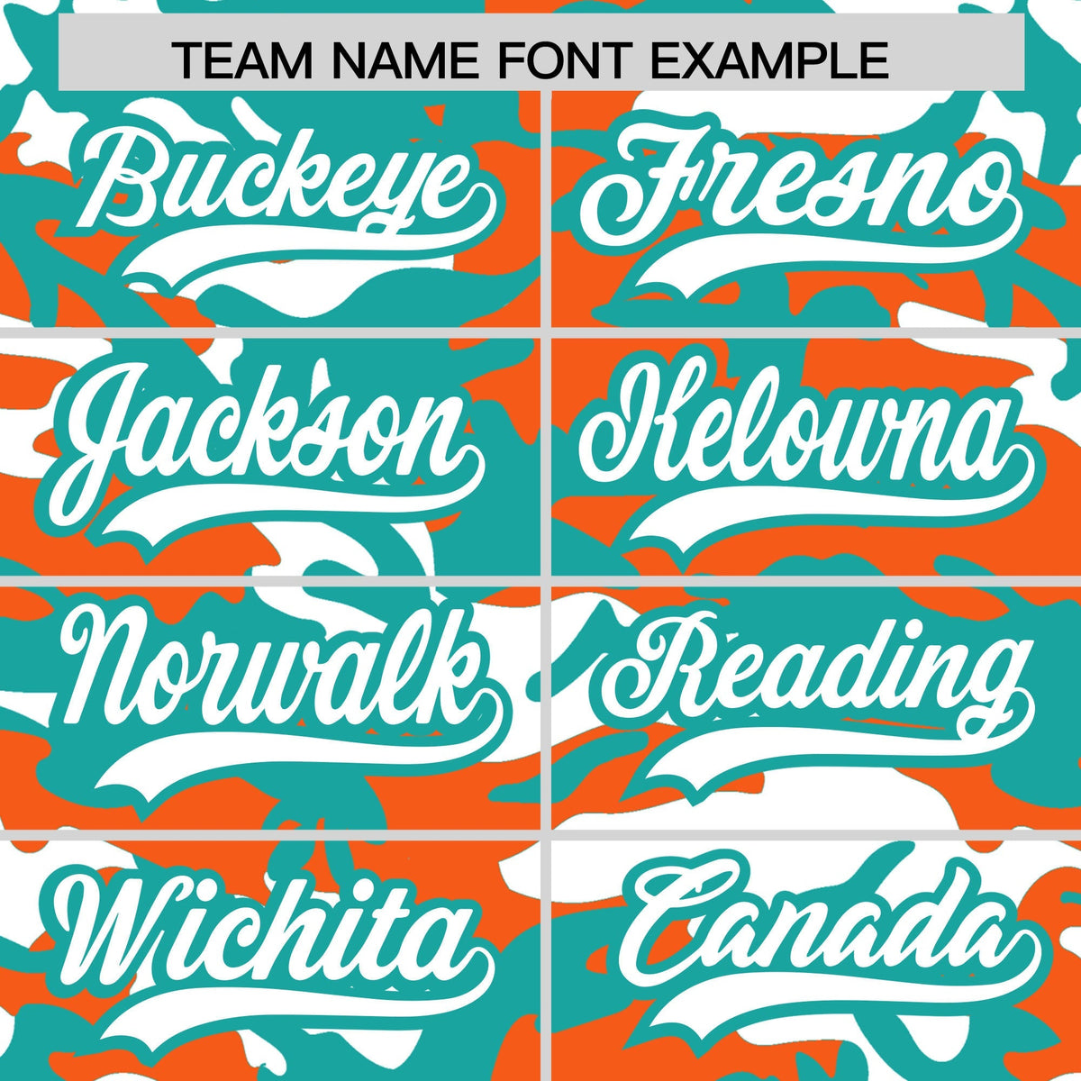 Custom Aqua Orange White Camo Gradient Fashion Baseball Jersey | Perfect for Training,Sublimation Printed &amp; Stitched,Add Name and Numbern,Perfect for Teams | KXKSHOP