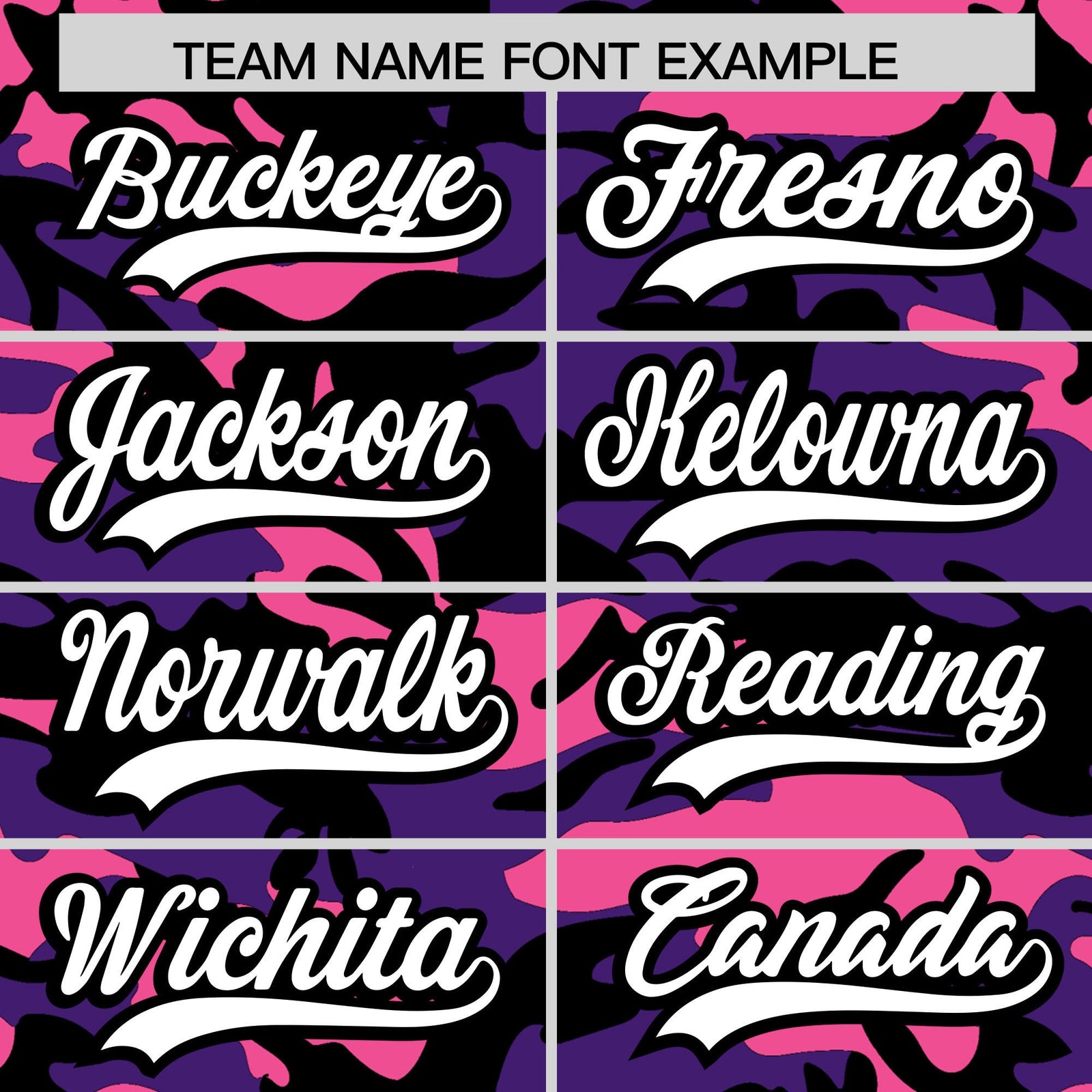 Custom Purple Pink Black Camo Gradient Fashion Baseball Jersey | Perfect for Training,Sublimation Printed & Stitched,Add Name and Numbern,Perfect for Teams | KXKSHOP