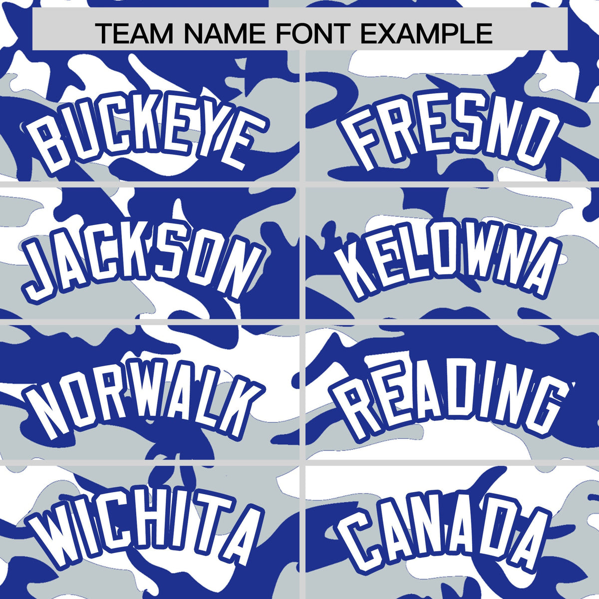 Custom Silver Royal Blue White Camo Gradient Fashion Baseball Jersey | Perfect for Training,Sublimation Printed &amp; Stitched,Add Name and Numbern,Perfect for Teams | KXKSHOP
