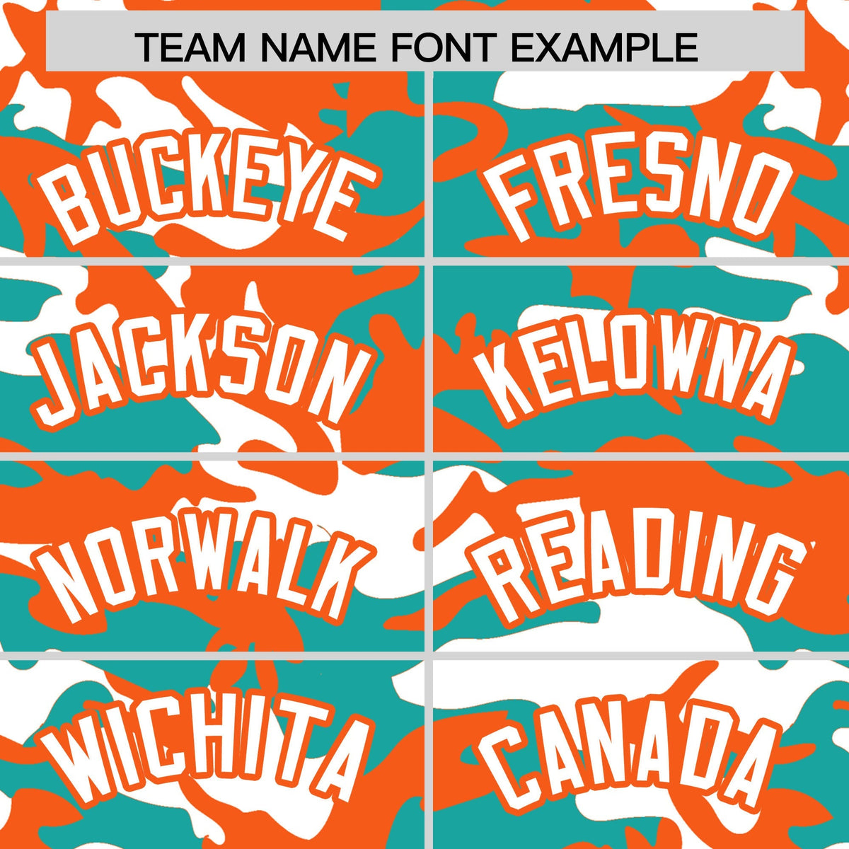 Custom Aqua White Orange Camo Gradient Fashion Baseball Jersey | Perfect for Training,Sublimation Printed &amp; Stitched,Add Name and Numbern,Perfect for Teams | KXKSHOP