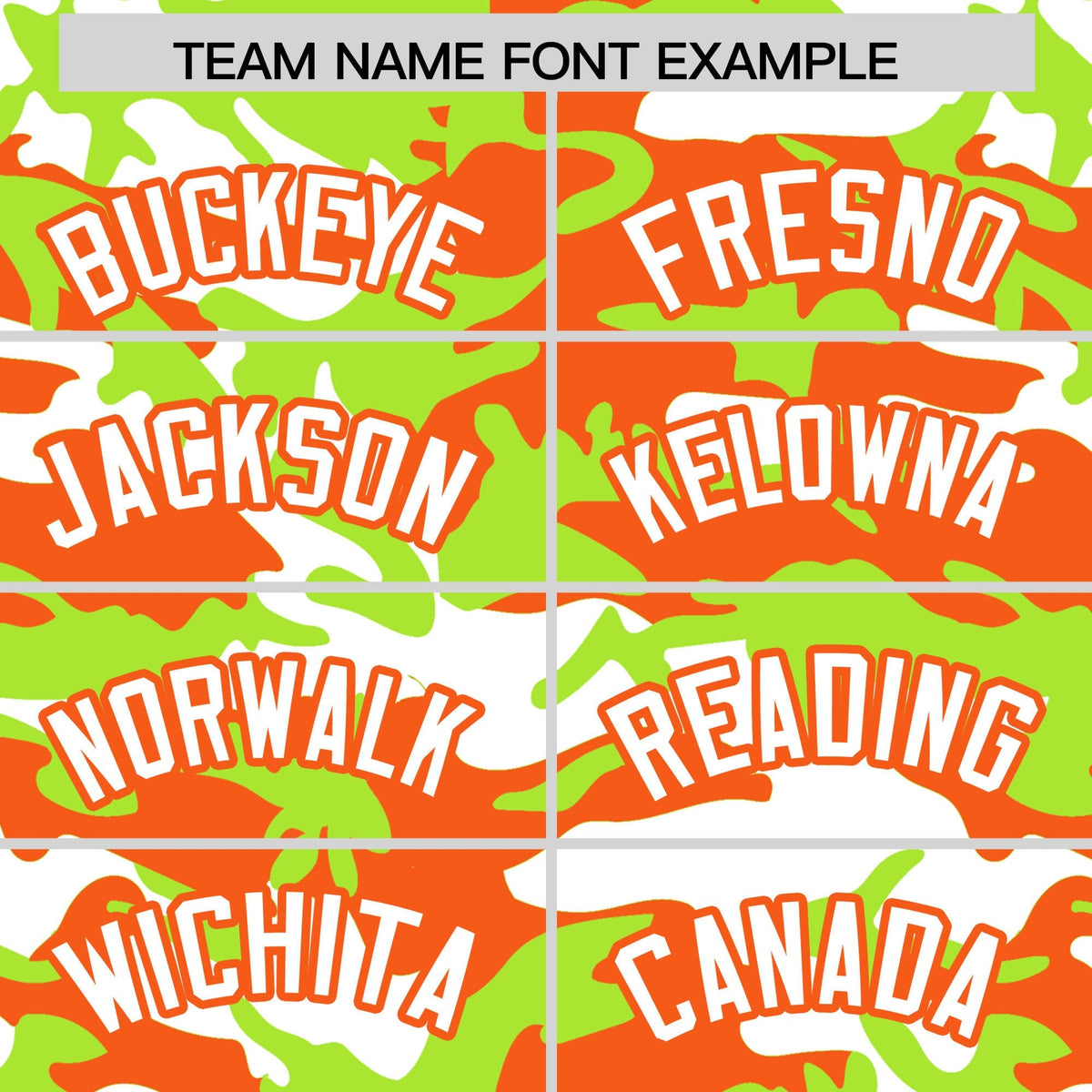 Custom Neon Green Orange White Camo Gradient Fashion Baseball Jersey | Perfect for Training,Sublimation Printed &amp; Stitched,Add Name and Numbern,Perfect for Teams | KXKSHOP