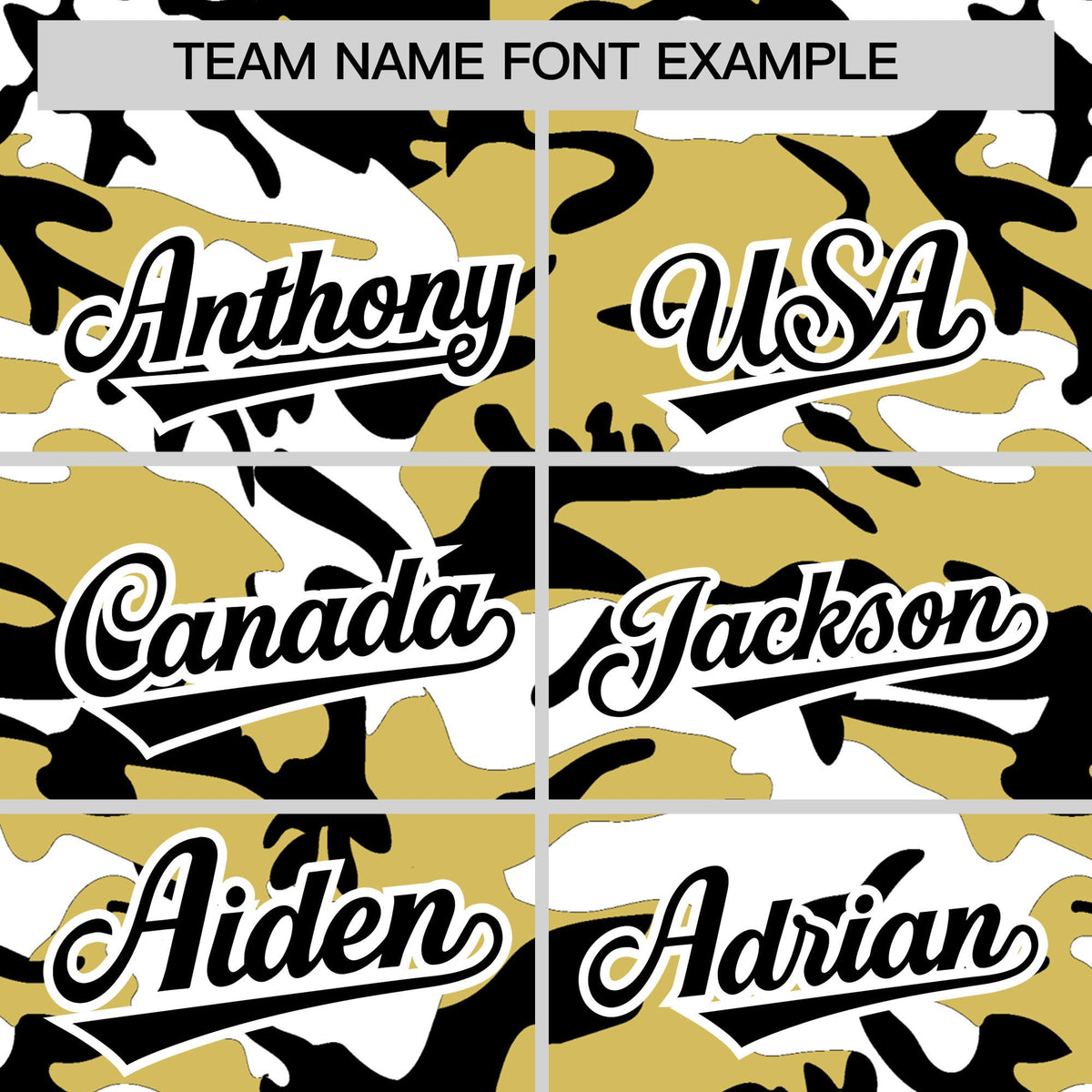 Custom Old Gold Black White Camo Gradient Fashion Baseball Jersey | Perfect for Training,Sublimation Printed &amp; Stitched,Add Name and Numbern,Perfect for Teams | KXKSHOP