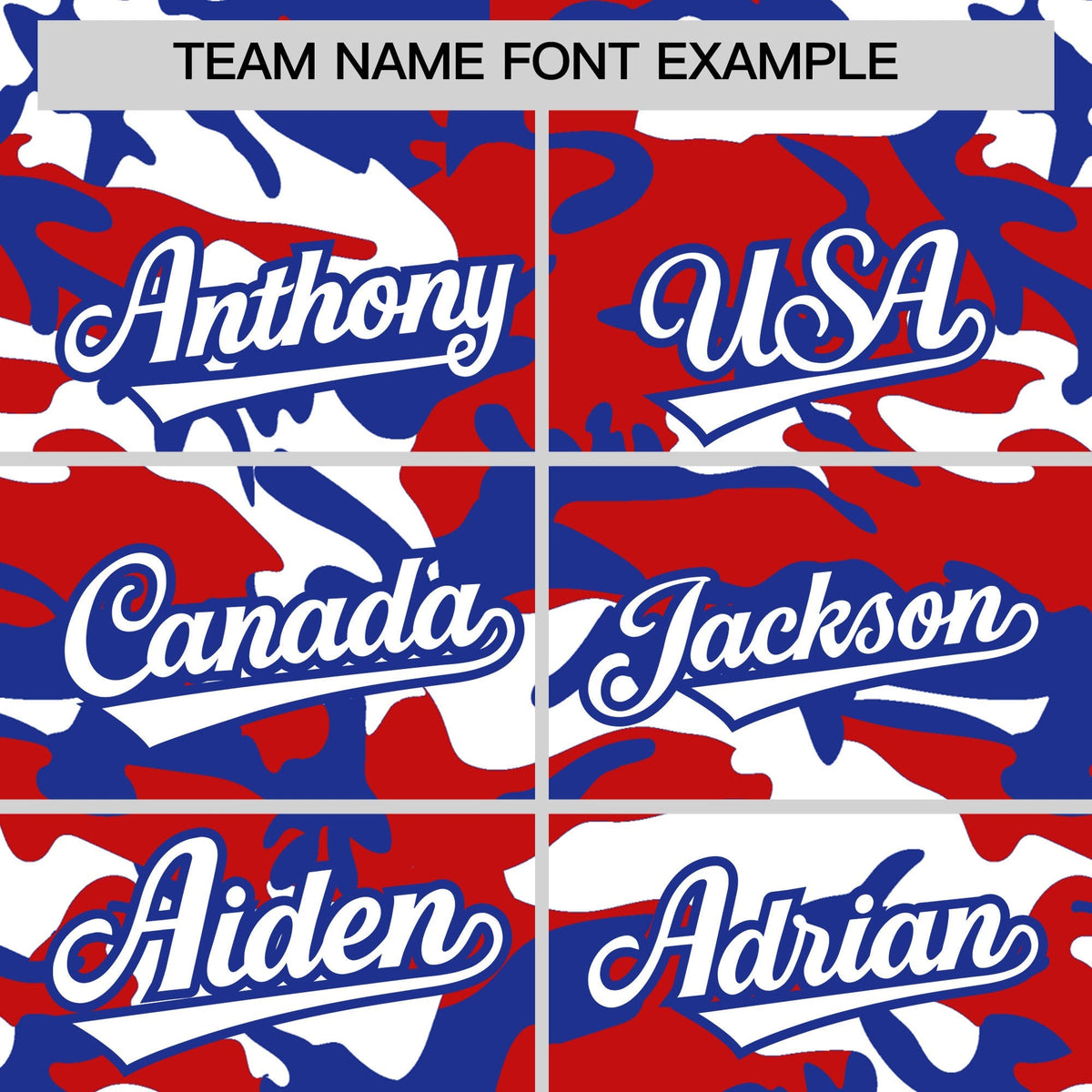 Custom Red White Royal Blue Camo Gradient Fashion Baseball Jersey | Perfect for Training,Sublimation Printed &amp; Stitched,Add Name and Numbern,Perfect for Teams | KXKSHOP