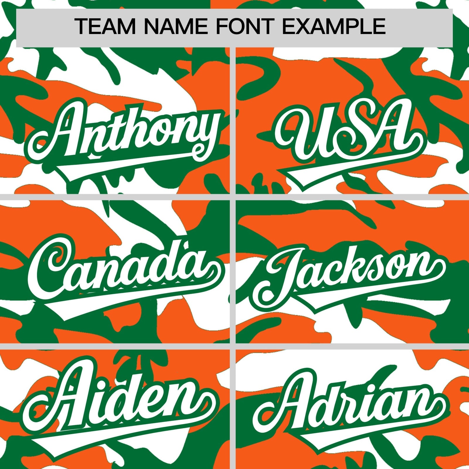 Custom Orange Kelly Green White Camo Gradient Fashion Baseball Jersey | Perfect for Training,Sublimation Printed & Stitched,Add Name and Numbern,Perfect for Teams | KXKSHOP