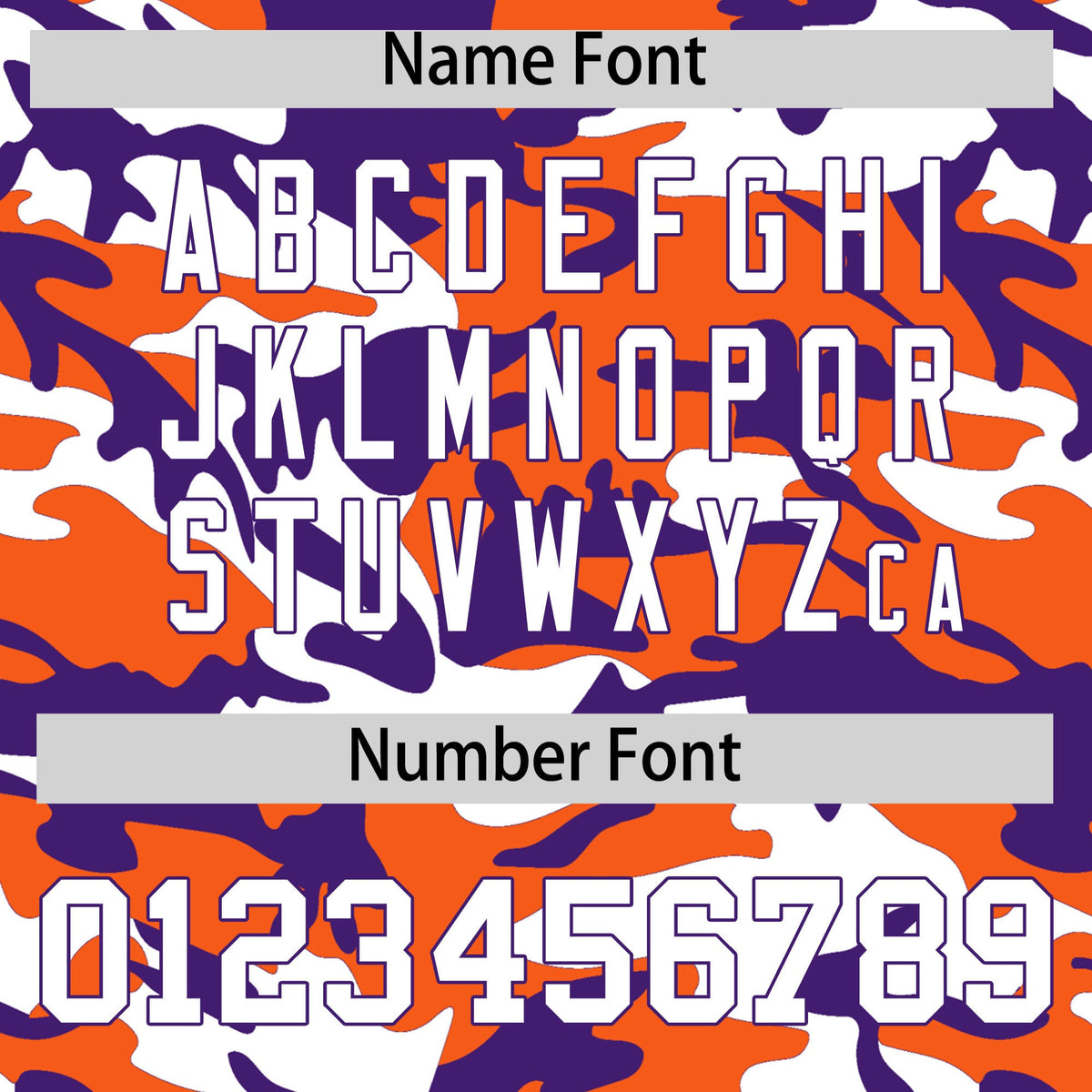 Custom Orange Purple White Camo Gradient Fashion Baseball Jersey | Perfect for Training,Sublimation Printed &amp; Stitched,Add Name and Numbern,Perfect for Teams | KXKSHOP