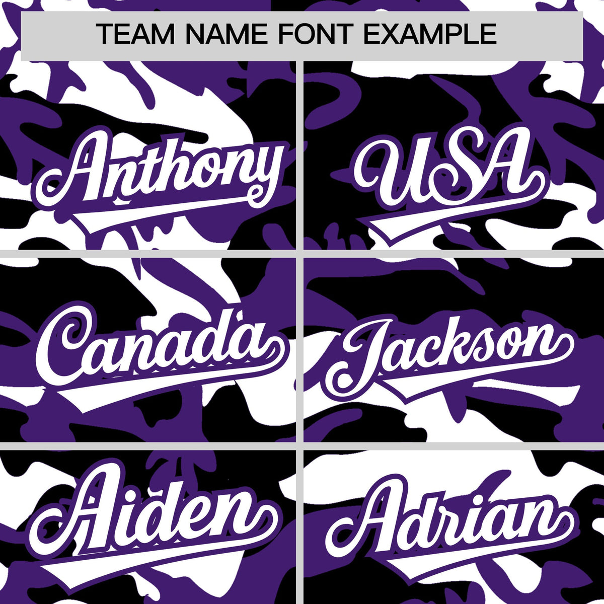 Custom Purple Black White Camo Gradient Fashion Baseball Jersey | Perfect for Training,Sublimation Printed &amp; Stitched,Add Name and Numbern,Perfect for Teams | KXKSHOP