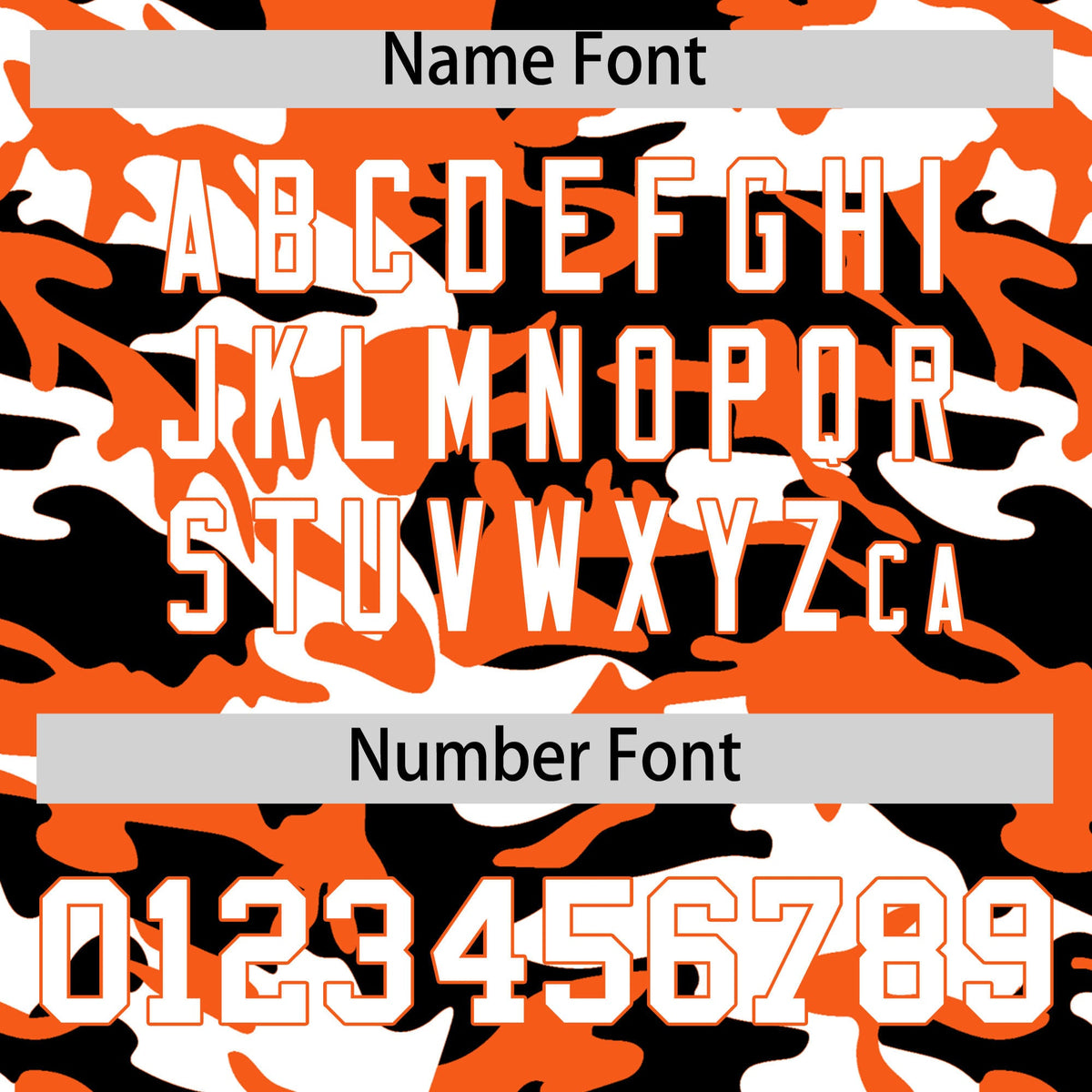 Custom Orange Black White Camo Gradient Fashion Baseball Jersey | Perfect for Training,Sublimation Printed &amp; Stitched,Add Name and Numbern,Perfect for Teams | KXKSHOP