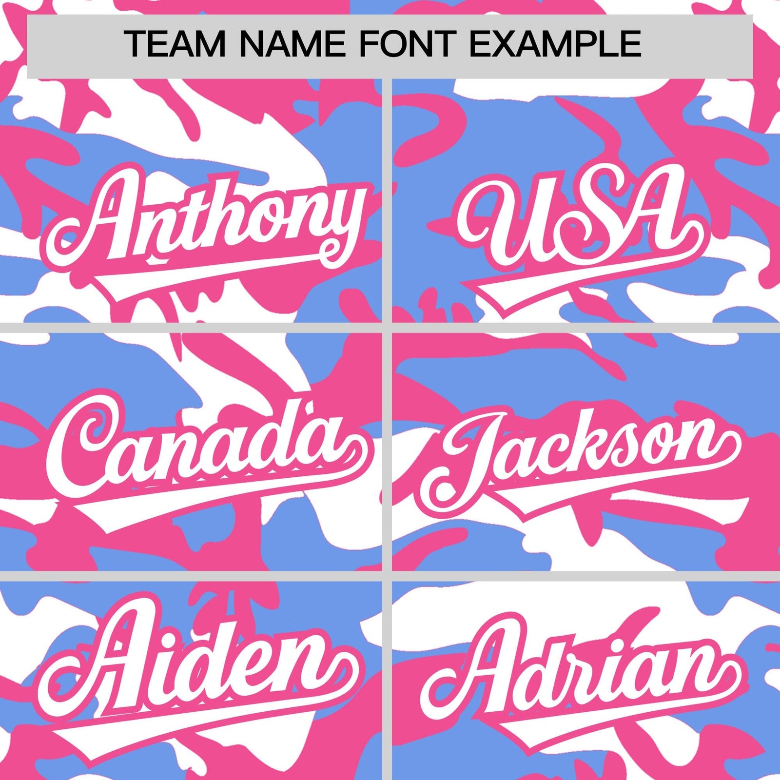 Custom Light Blue Pink White Camo Gradient Fashion Baseball Jersey | Perfect for Training,Sublimation Printed & Stitched,Add Name and Numbern,Perfect for Teams | KXKSHOP